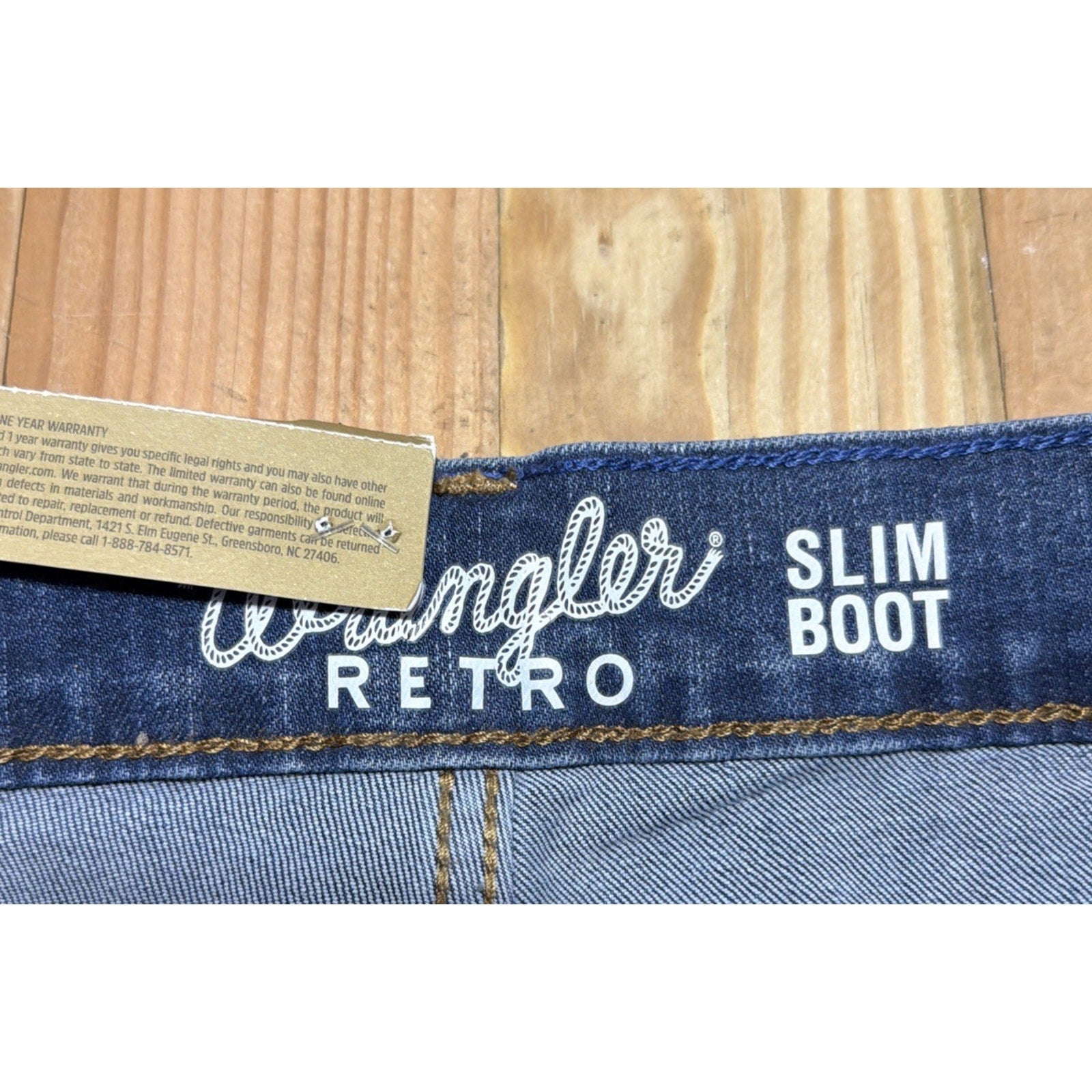 Wrangler Retro Slim Boot Jeans Mens 30x36 Medium Wash Blue Stretch Denim New!