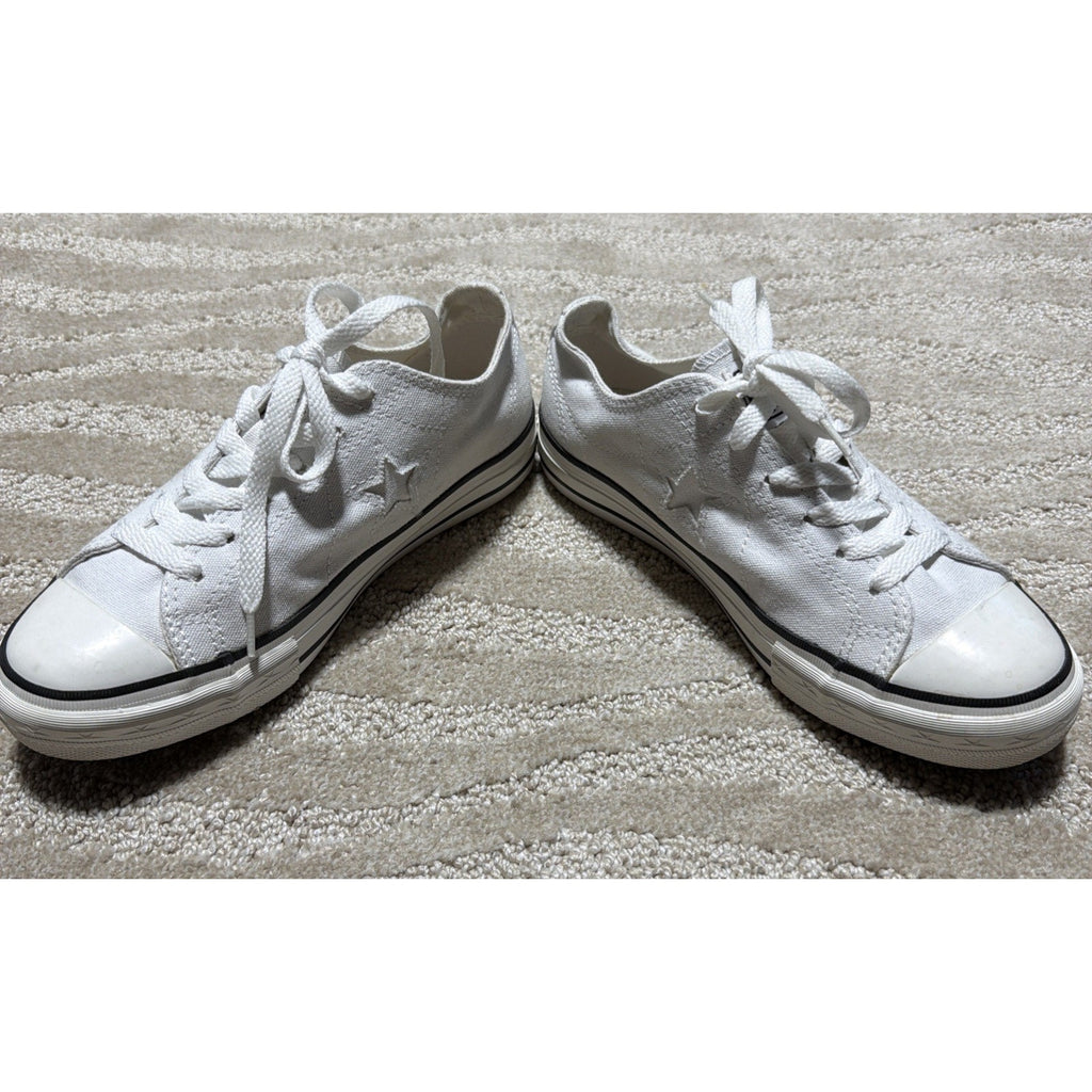 Converse Shoes Womens 6.5 One Star Cap Toe Comfort Sneakers White Canvas Lace Up