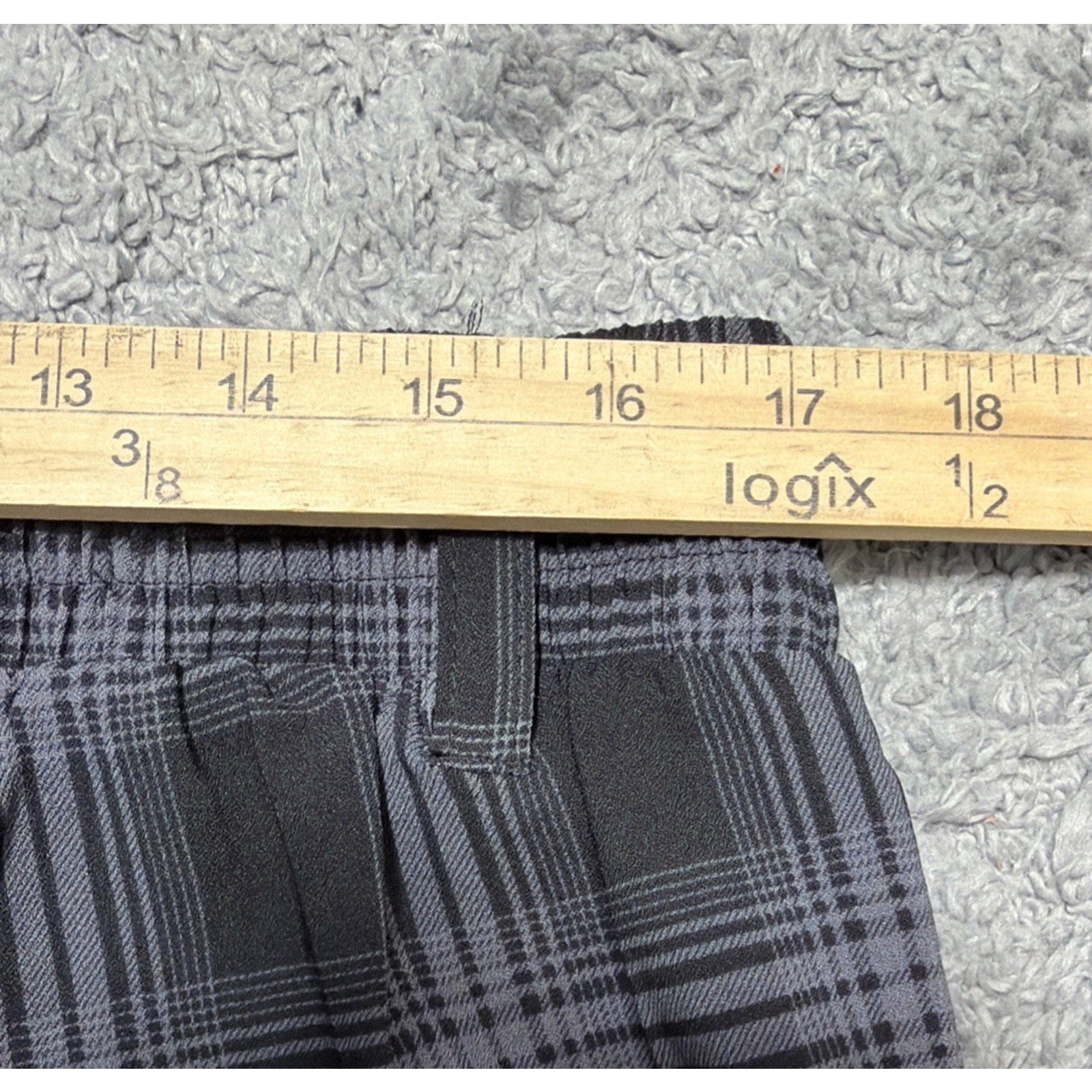 Torrid Studio Wide Leg Plaid Pants Women’s Size 12 Gray Black Pull On Career