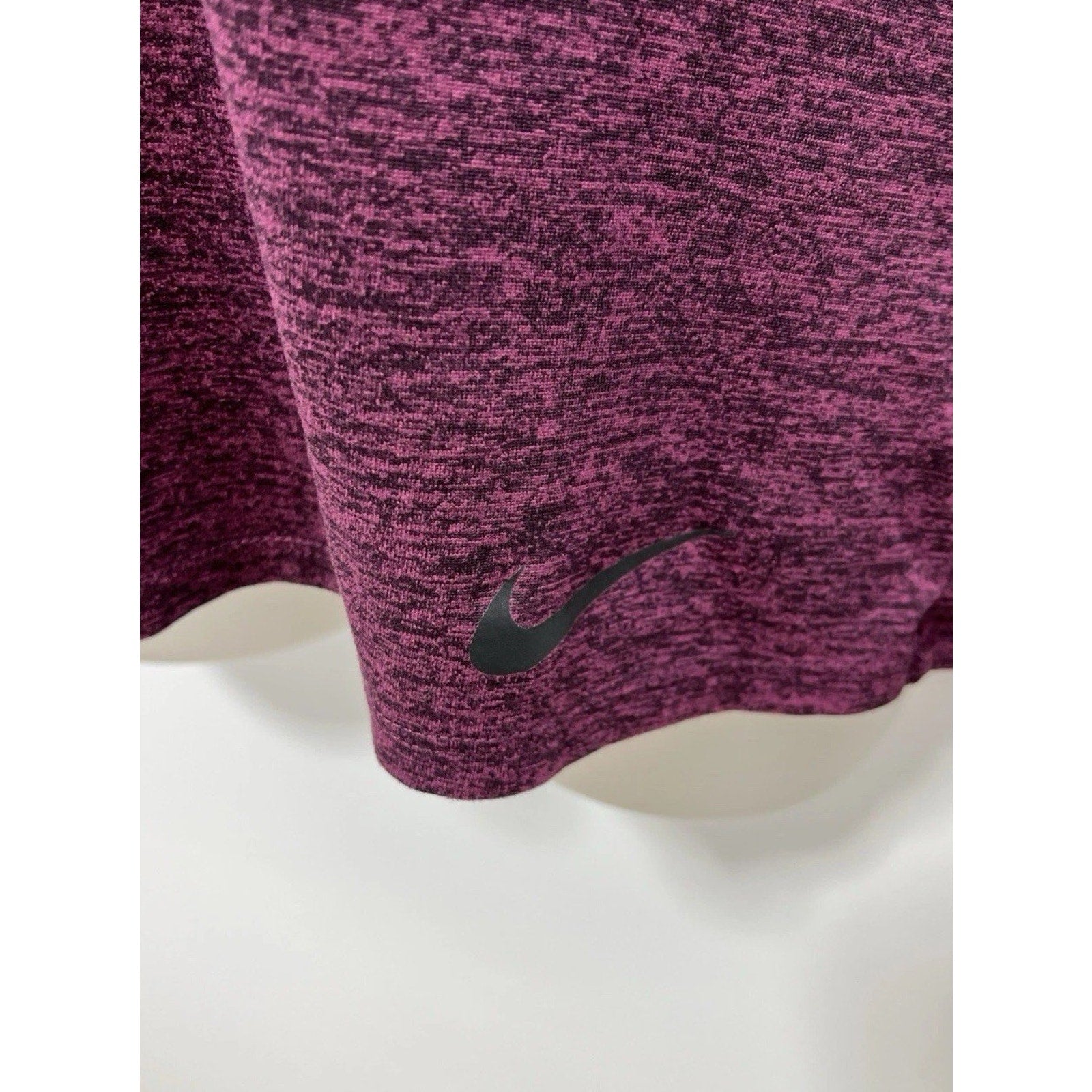 Womens Heather Purple Nike Dri-Fit Hooded Shirt Long Sleeve Running Size L