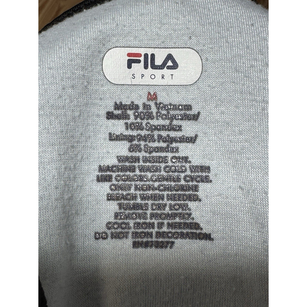 Fila Sport Black Built-In Bra Athletic Tank Top Racer Back Pocket Women’s Size M
