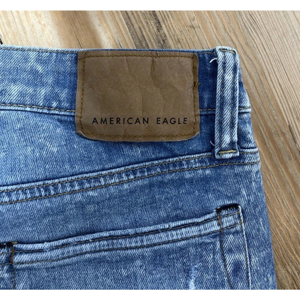 American Eagle Men's Jeans Next Level Airflex Skinny Distressed Light Wash 30x30