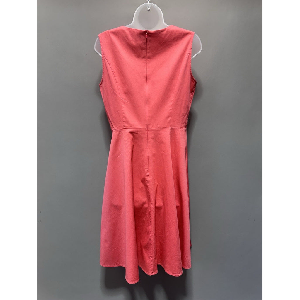 Alfred Angelo Bridesmay Coral Pink Sleeveless A-Line Bridesmaid Dress Women’s L