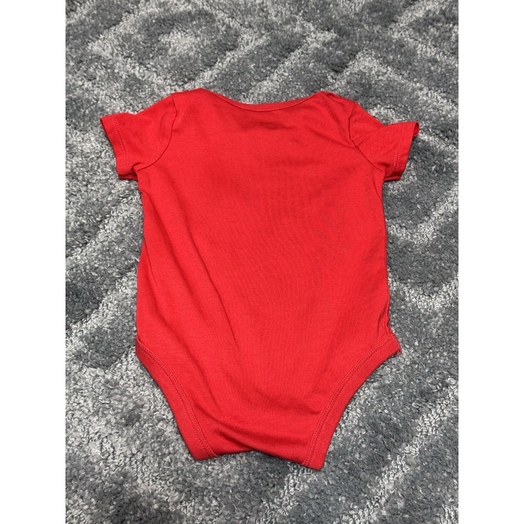 Infant Nike T Shirt One Piece Red Logo Snaps 6 Months