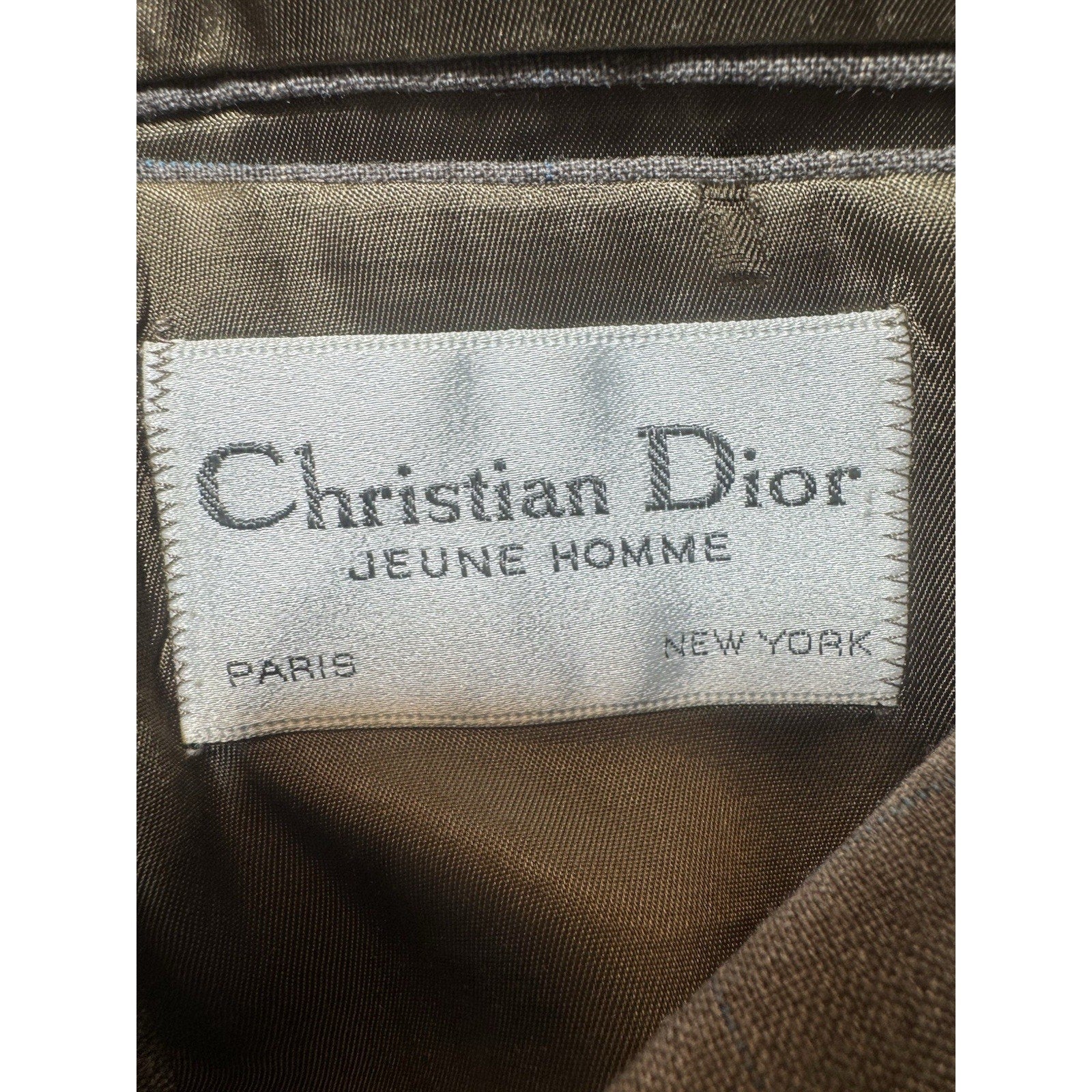 Vintage Christian Dior Jeune Homme Boys 3 Piece Suit Plaid Jacket Vest Pants