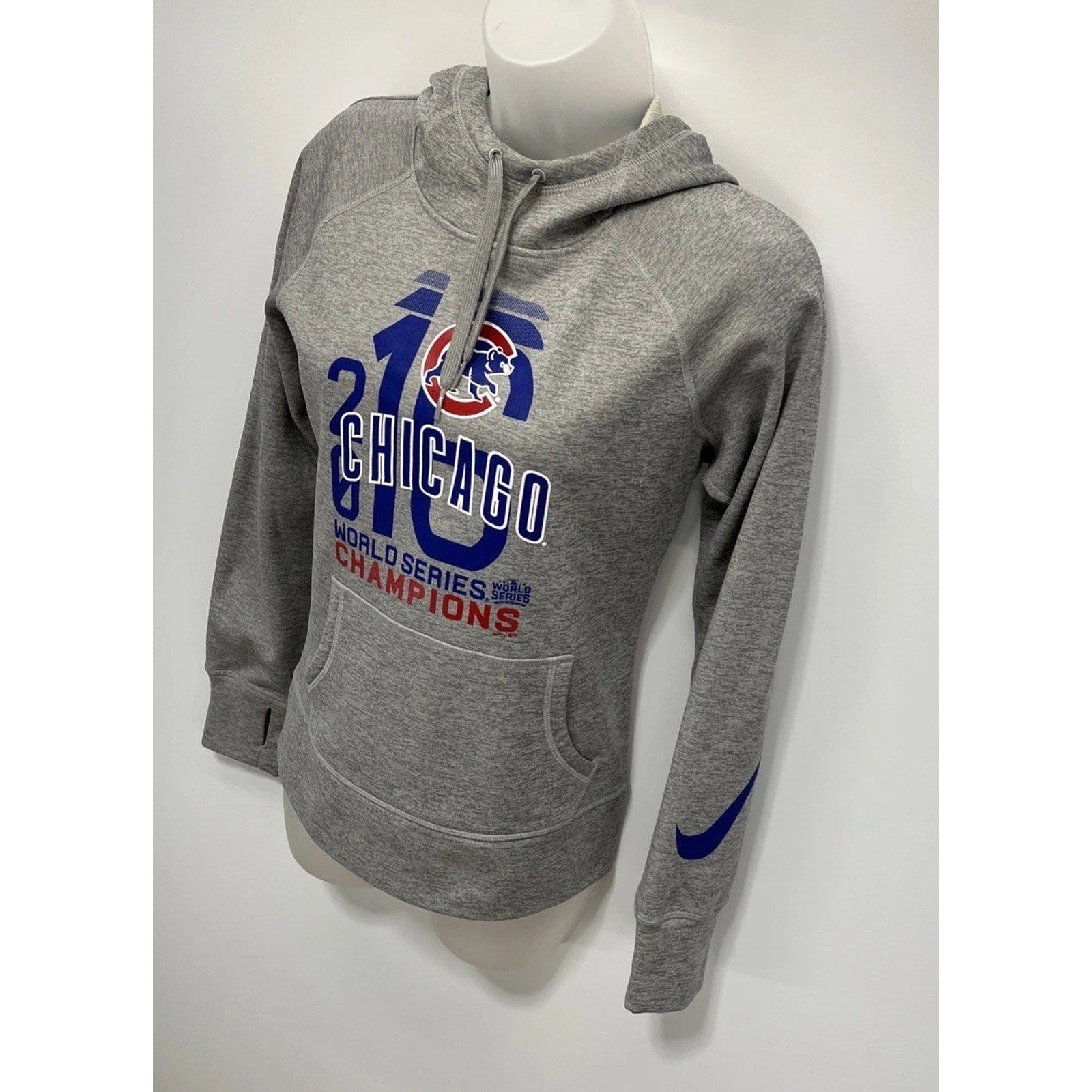 Chicago Cubs Hoodie Women's Nike Therma Fit 2016 World Series Champions S EUC
