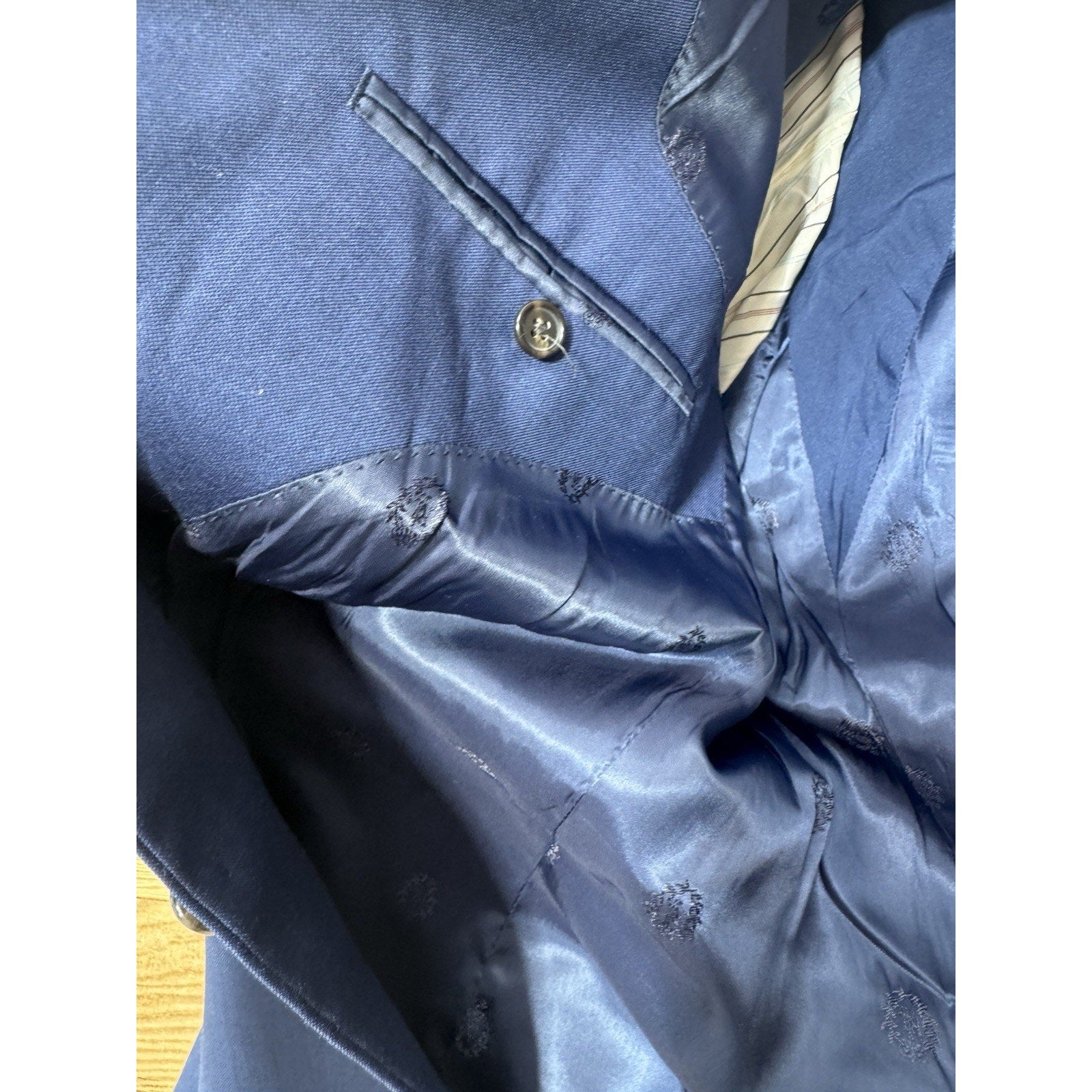 Ralph Lauren Blazer Jacket Navy Blue Men’s 42L The Iconic Wool Blend Suit Coat