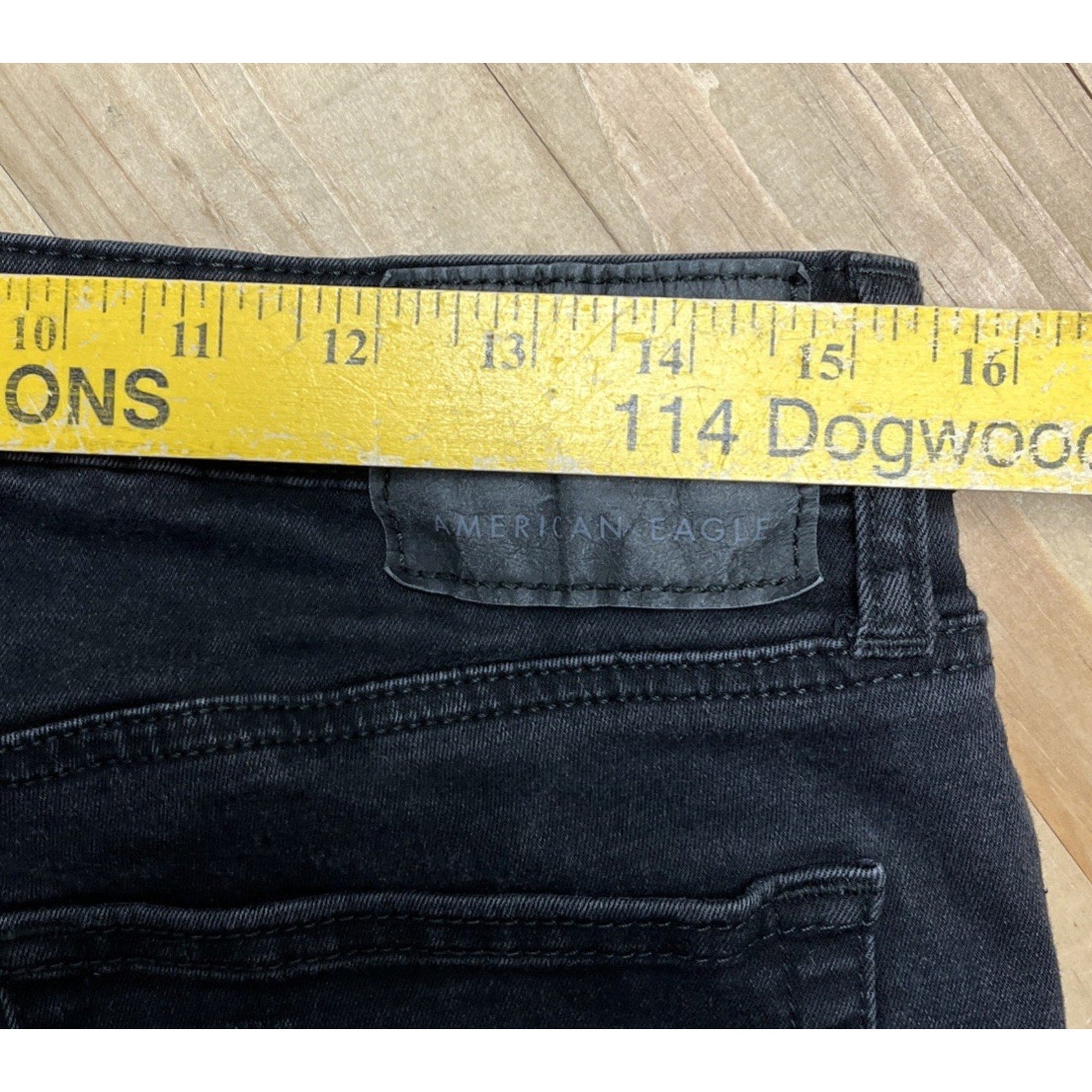 American Eagle AE Men's Slim Straight Next Level Flex Black Denim Jeans 32/34