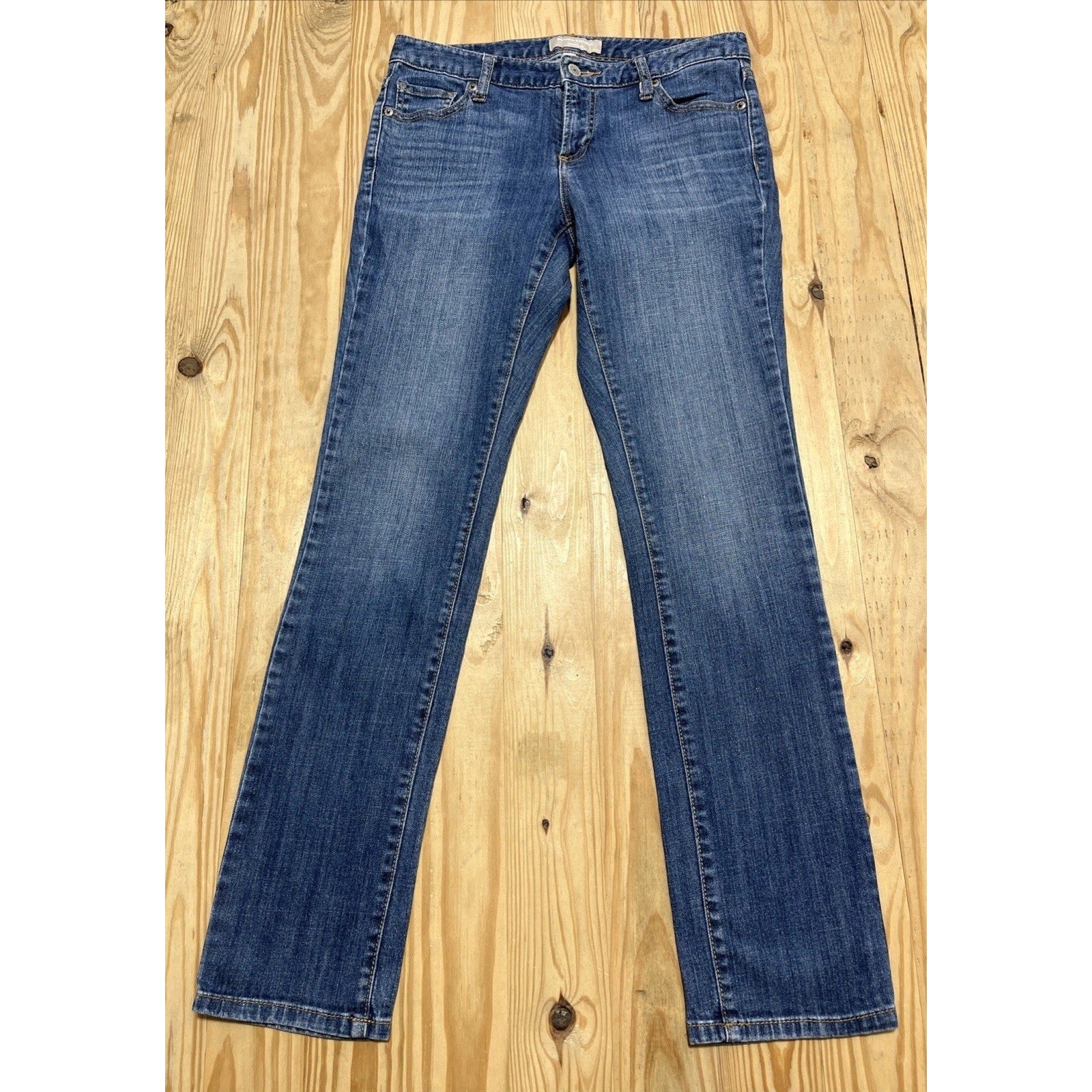 Banana Republic Jeans Women's 27/4 Blue Straight Leg Low Rise Stretch Denim
