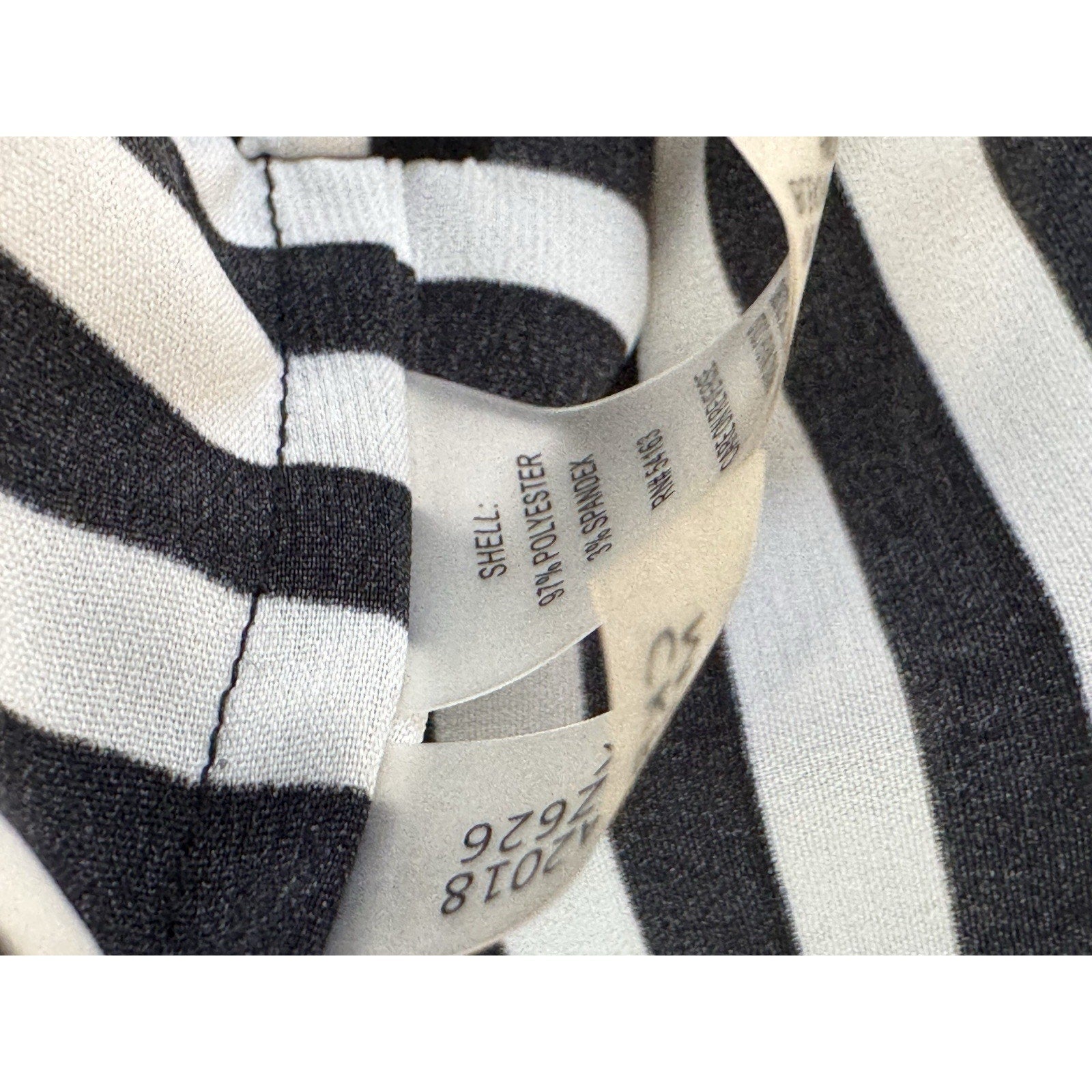 Calvin Klein Black White Striped Blouse Sleeveless Top Women’s Size X-Large