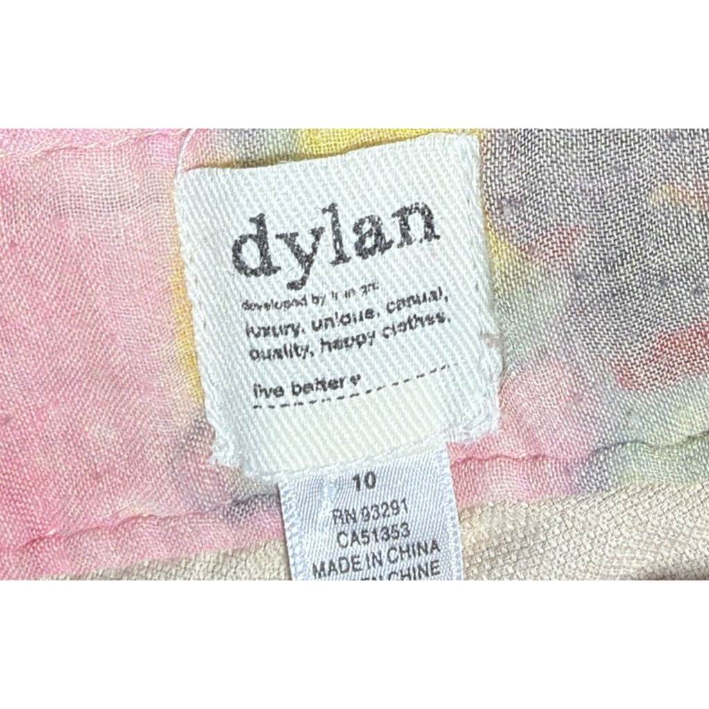 Dylan Beige Drawstring Embroidered Pants Women's Size 10