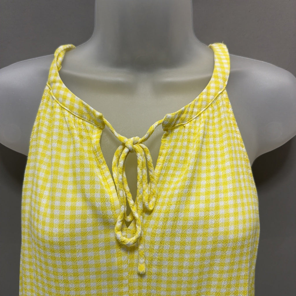 Loft Women's Size M Yellow Peplum Sleeveless Top