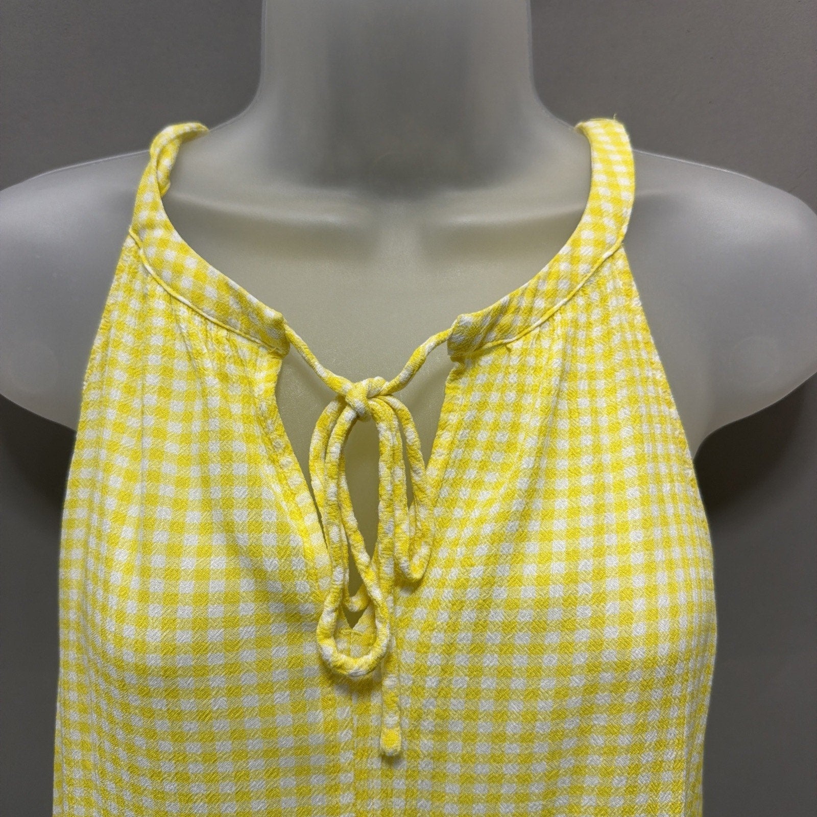 Loft Women's Size M Yellow Peplum Sleeveless Top