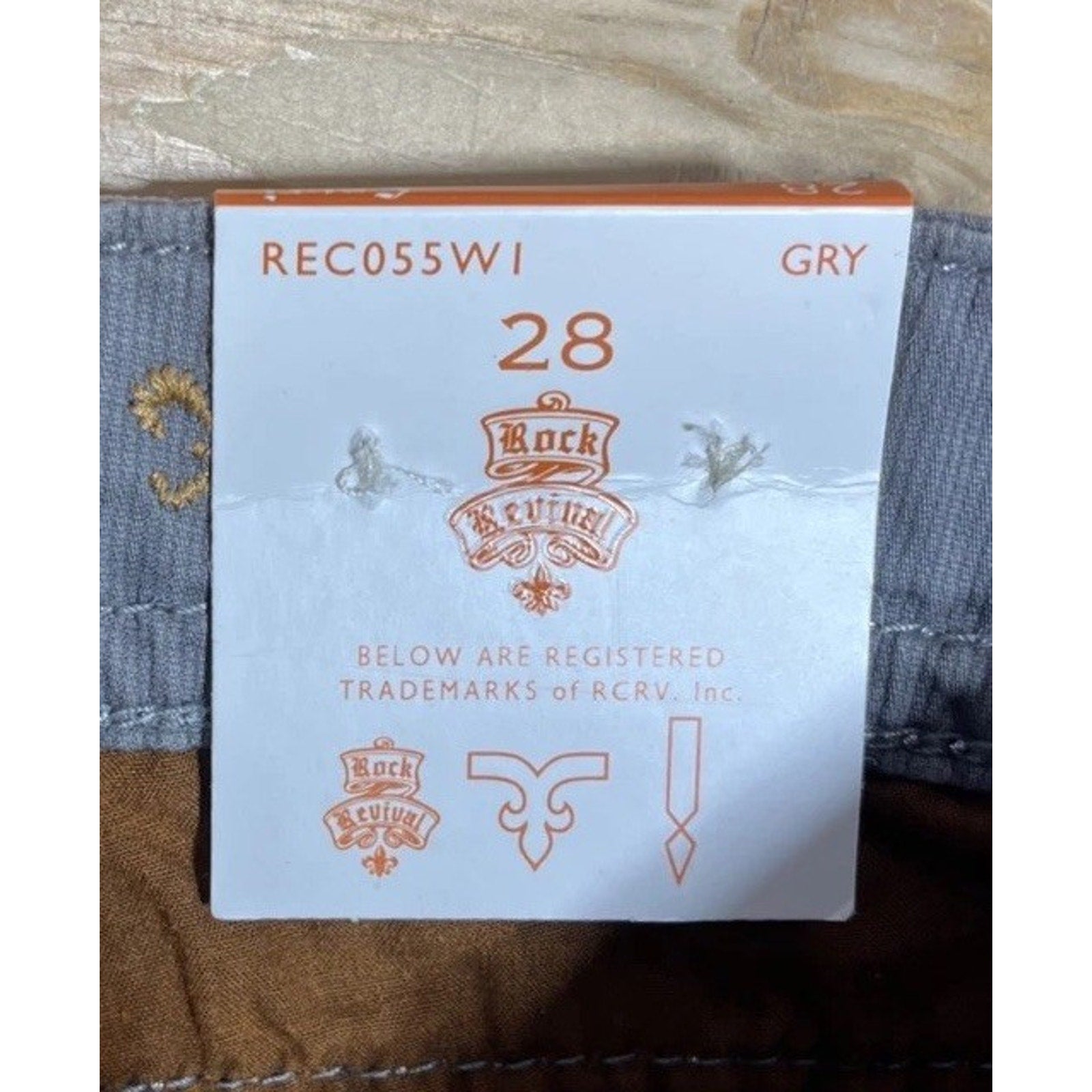 Nwt Rock Revival 28 Gray Cargo Cropped Pants Signature Pockets