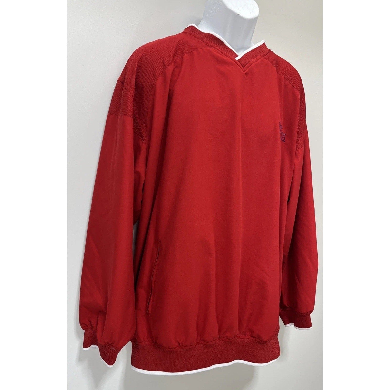 Vtg Russell Athletic Ole Miss University Official Team Issue Pullover Jacket XL