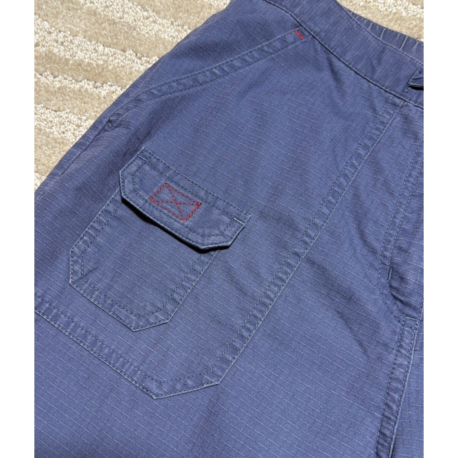 LL Bean Womens Size 8 Pet Blue High Rise Utility Hiking Outdoor Coolmax Pants