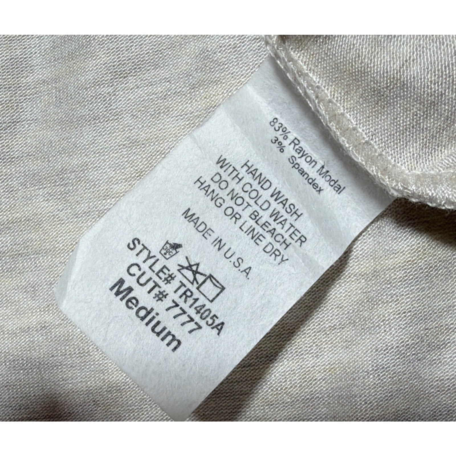 Women's MOD REF Oatmeal Soft Modal Everyday Tee NWT Size Medium Stretch