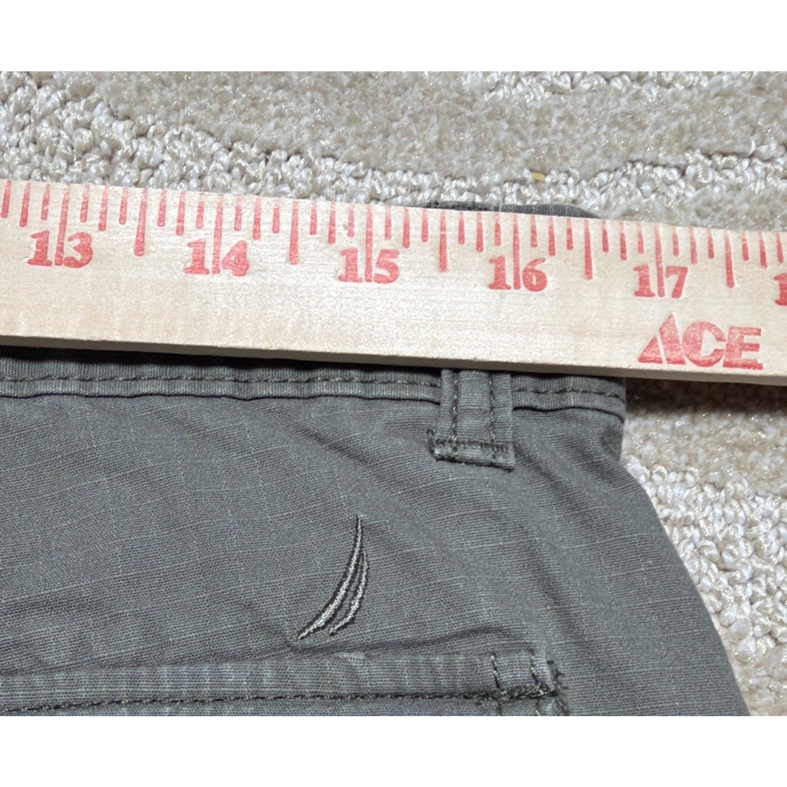 MENS NAUTICA Flex CLASSIC FIT STRETCH RIPSTOP 9”CARGO SHORTS 32 Green