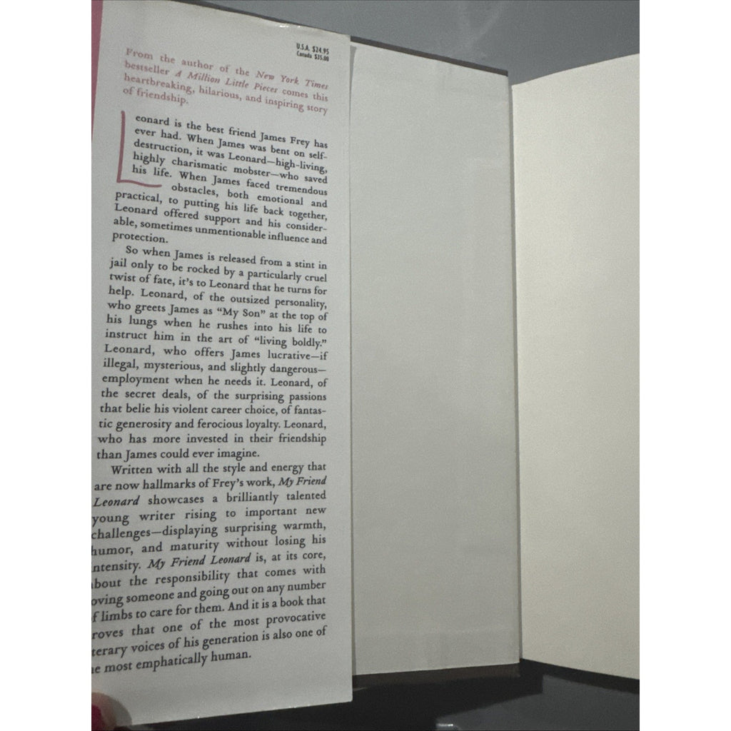 My Friend Leonard by James Frey With Hardcover with Dust Jacket