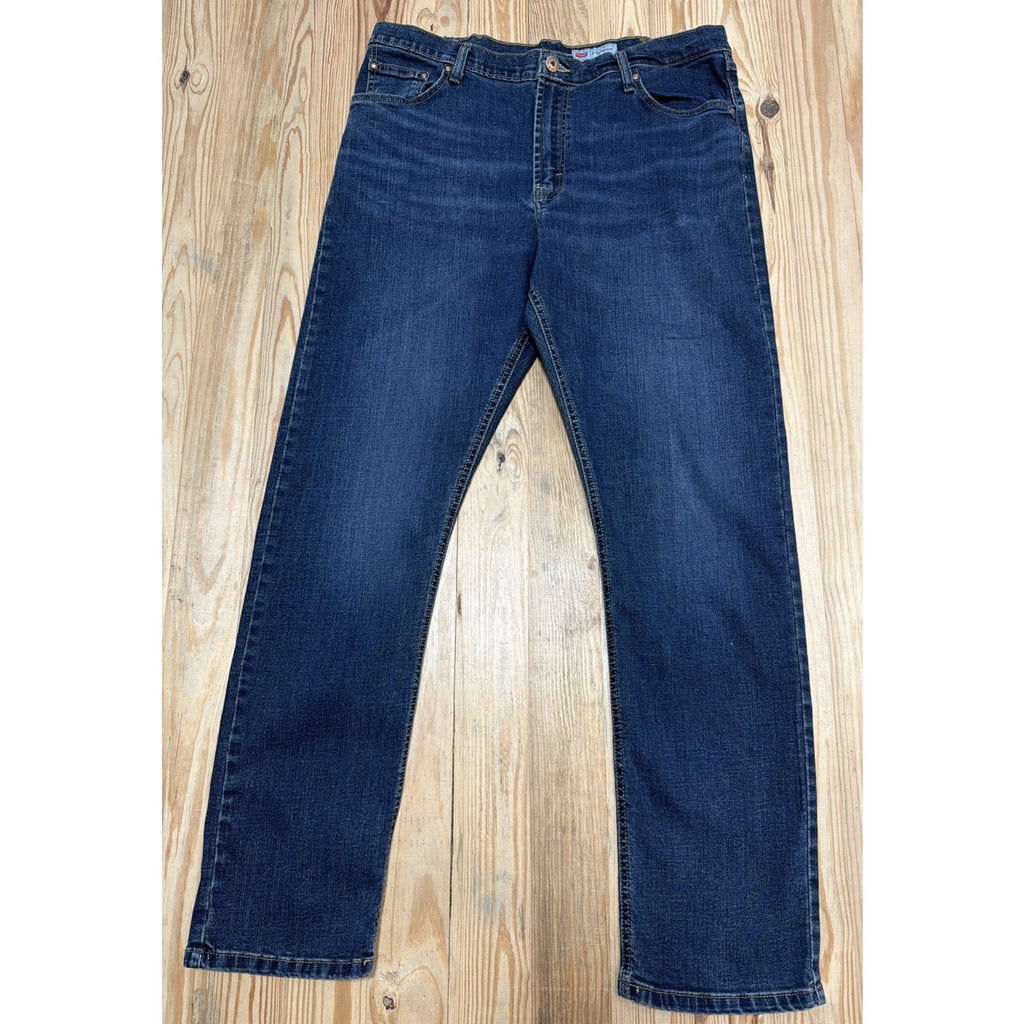 Wrangler Men's Slim Straight Dark Wash Stretch Jeans Size 38x32