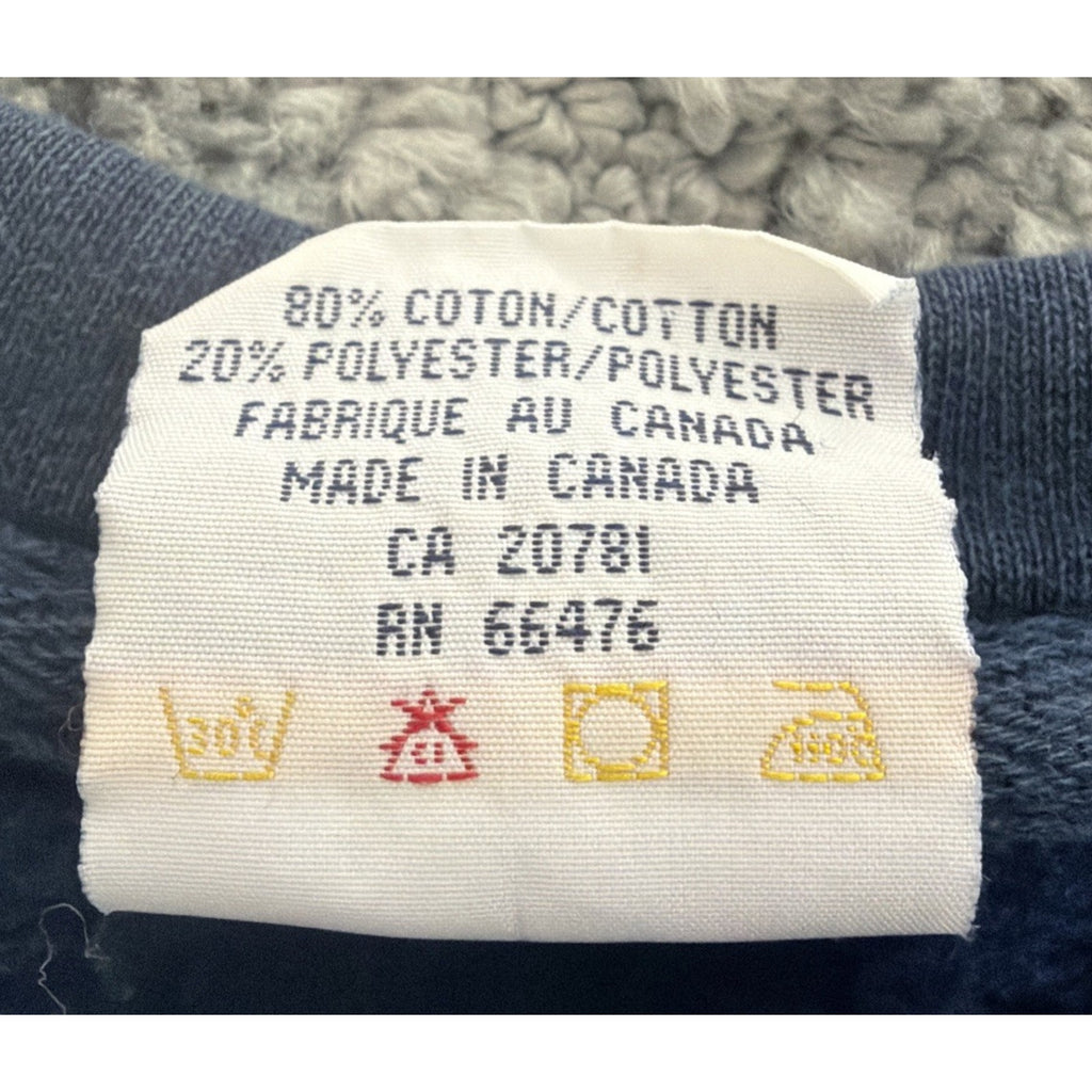 VTG 90s Tommy Hilfiger Jeans Fleece Sweater Men's M Blue Striped Made In Canada