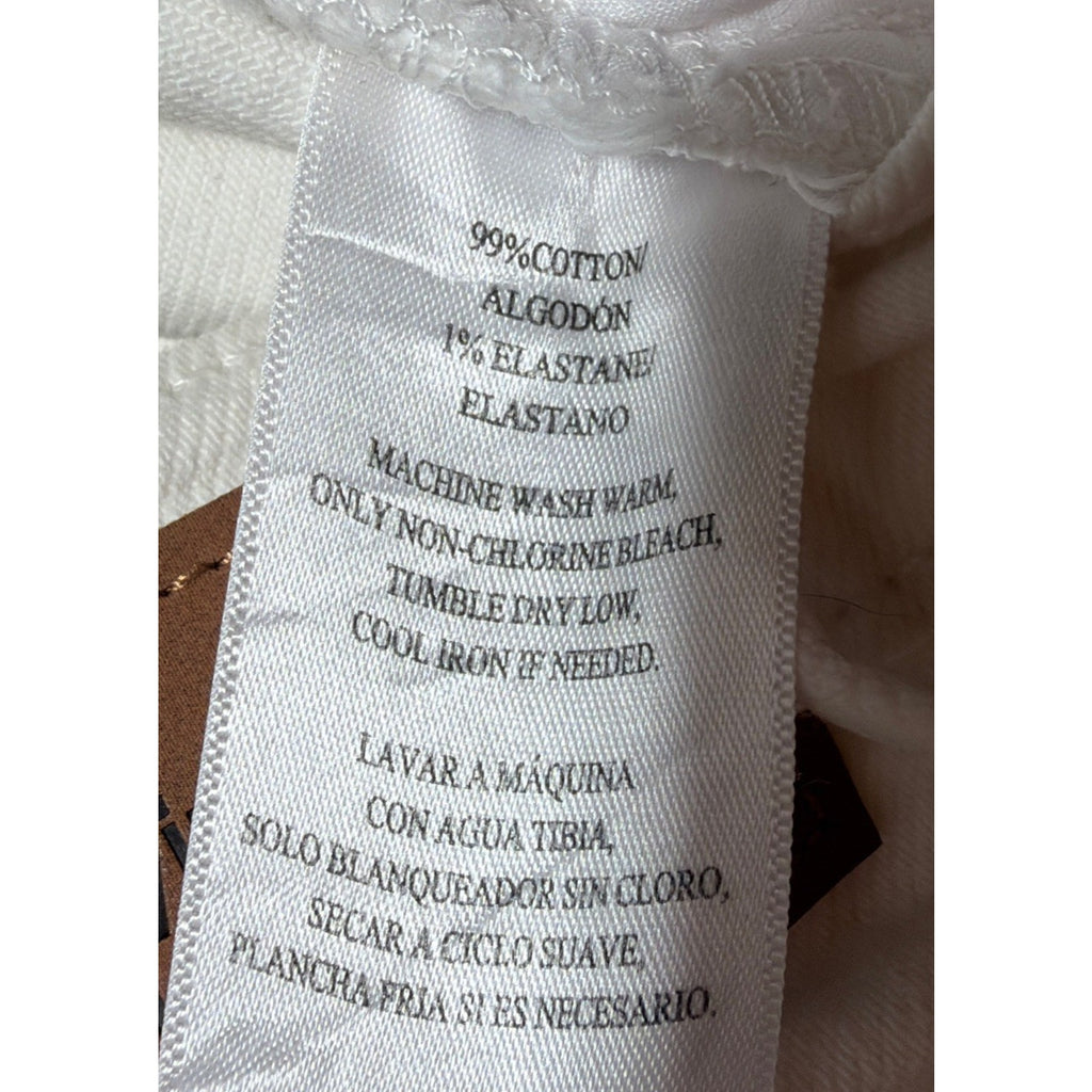 Womens CALVIN KLEIN White Denim Bermuda Shorts Size 8