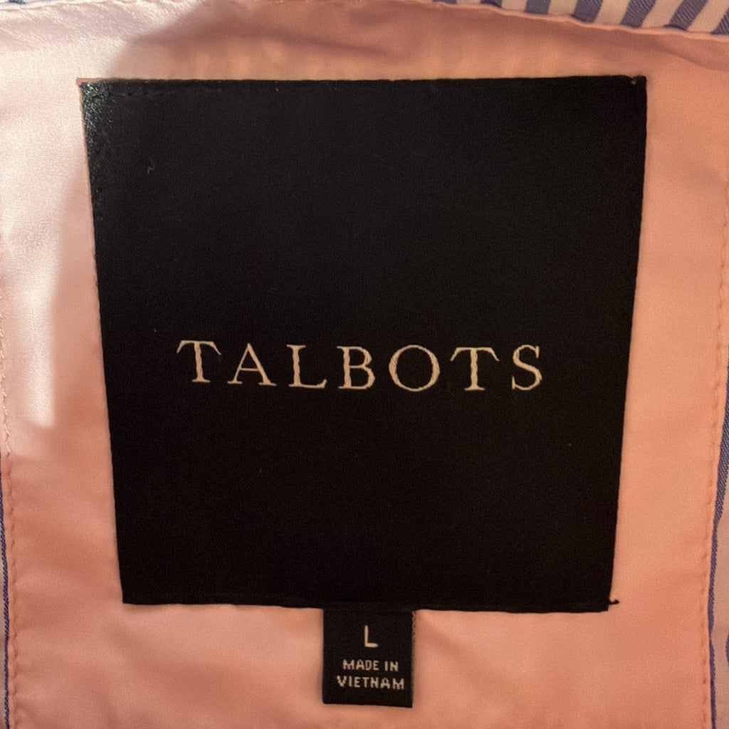 Talbots Women’s Light Pink Quilted Lightweight Puffer Vest Full Zip Large