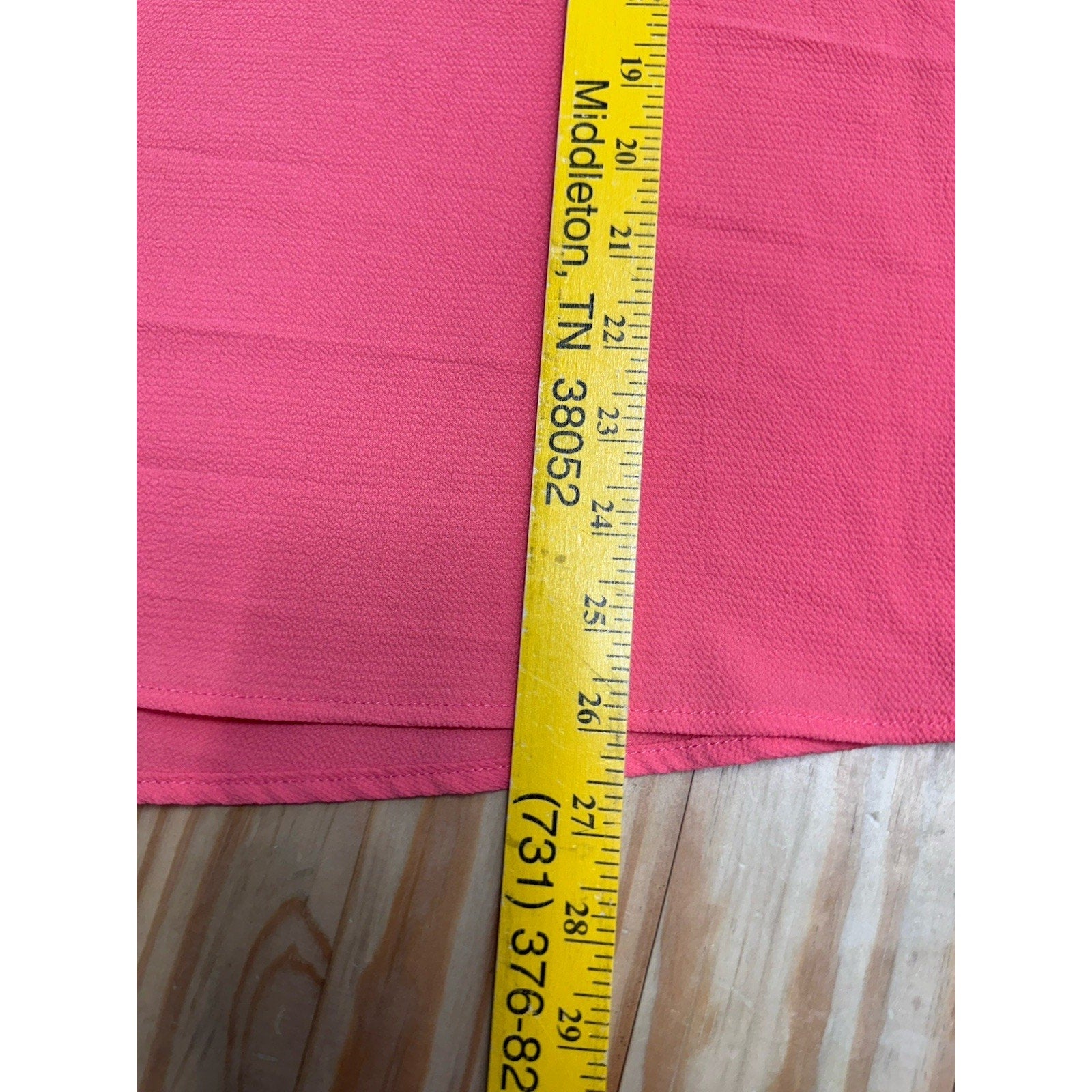 Umgee Women’s Blouse Sz L Pink Silk FlutterSleeve