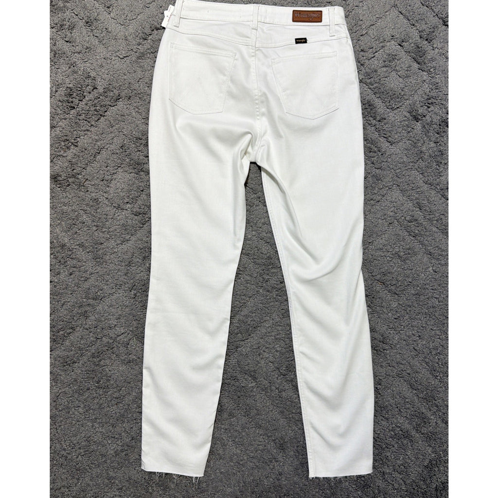 New Wrangler Women's 8 High Rise Unforgettable Skinny Jean Bright White 29x28