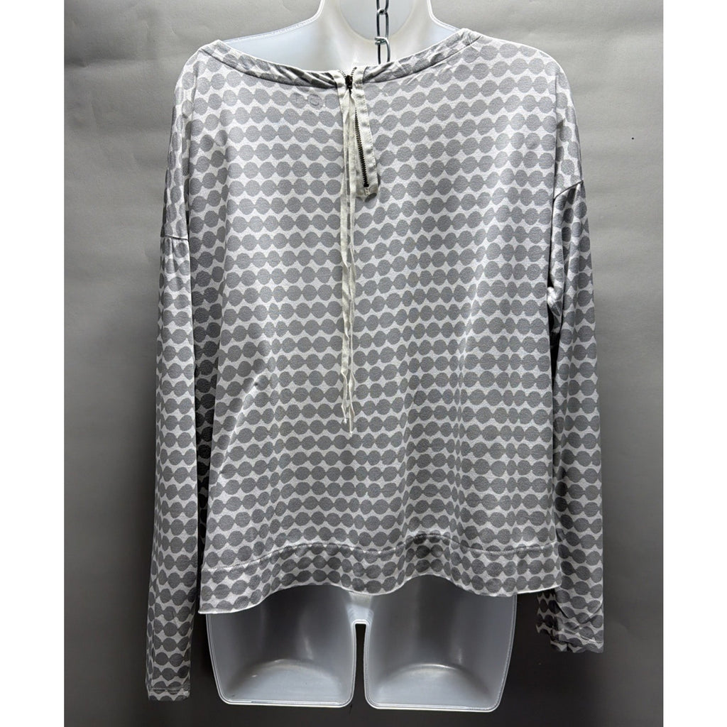 Ann Taylor Loft Long Sleeve Oversized Boat Neck Back Zip Casual Knit Top Size M