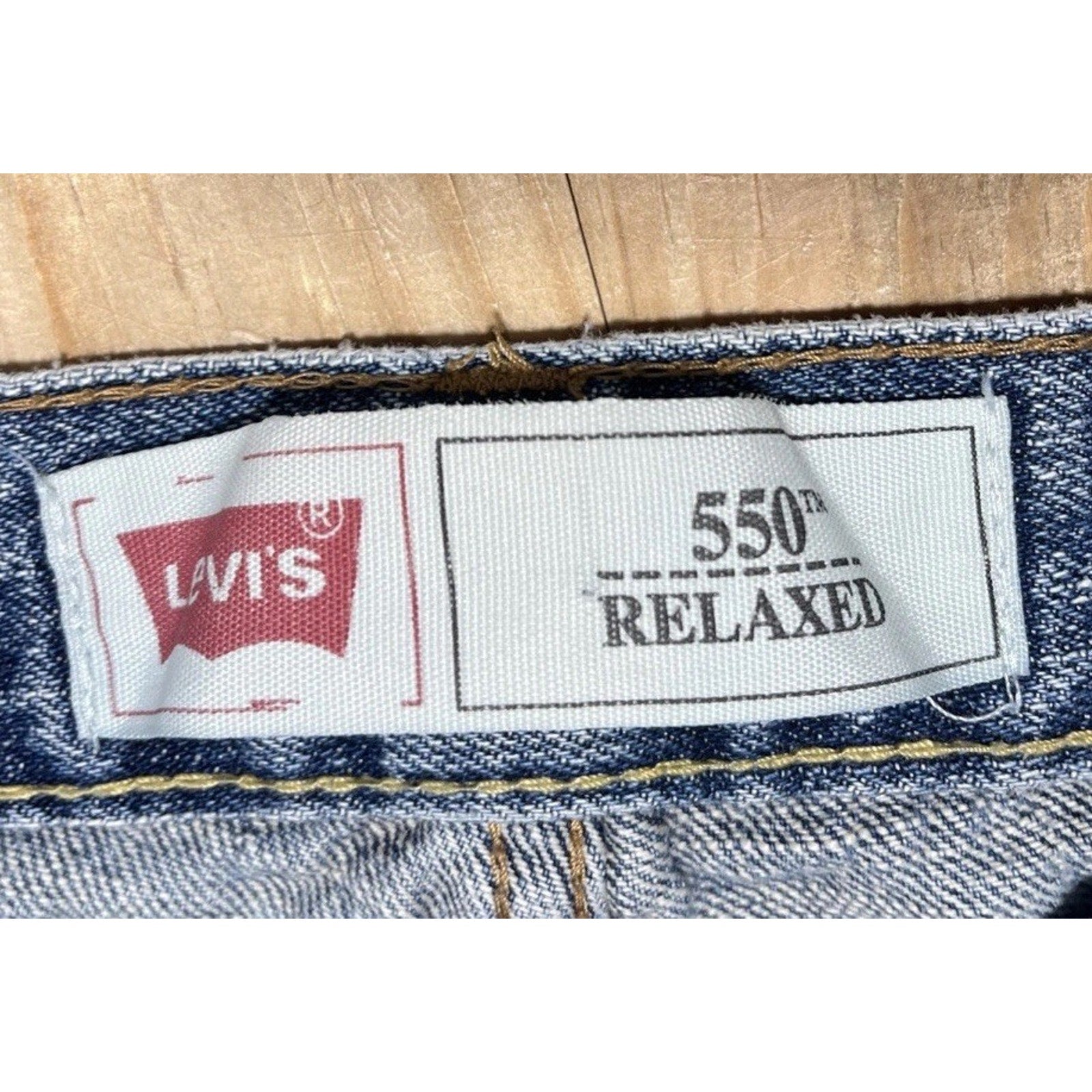 Levi's 550 Relaxed Fit Straight Blue Denim Jeans Mens Size 28x28
