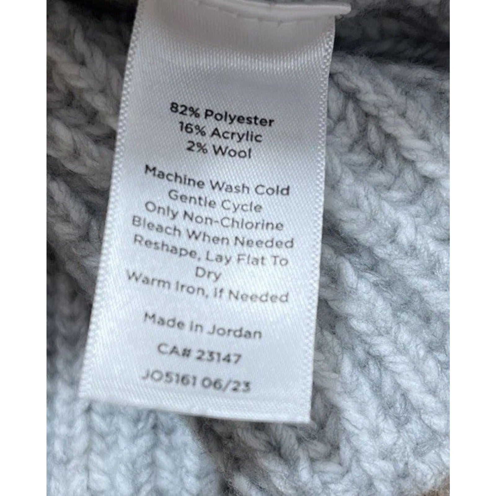 NWT Talbots Pretty Cream Grays Stripe 1/4 Zip High Neck Wool Blend Sweater 3X