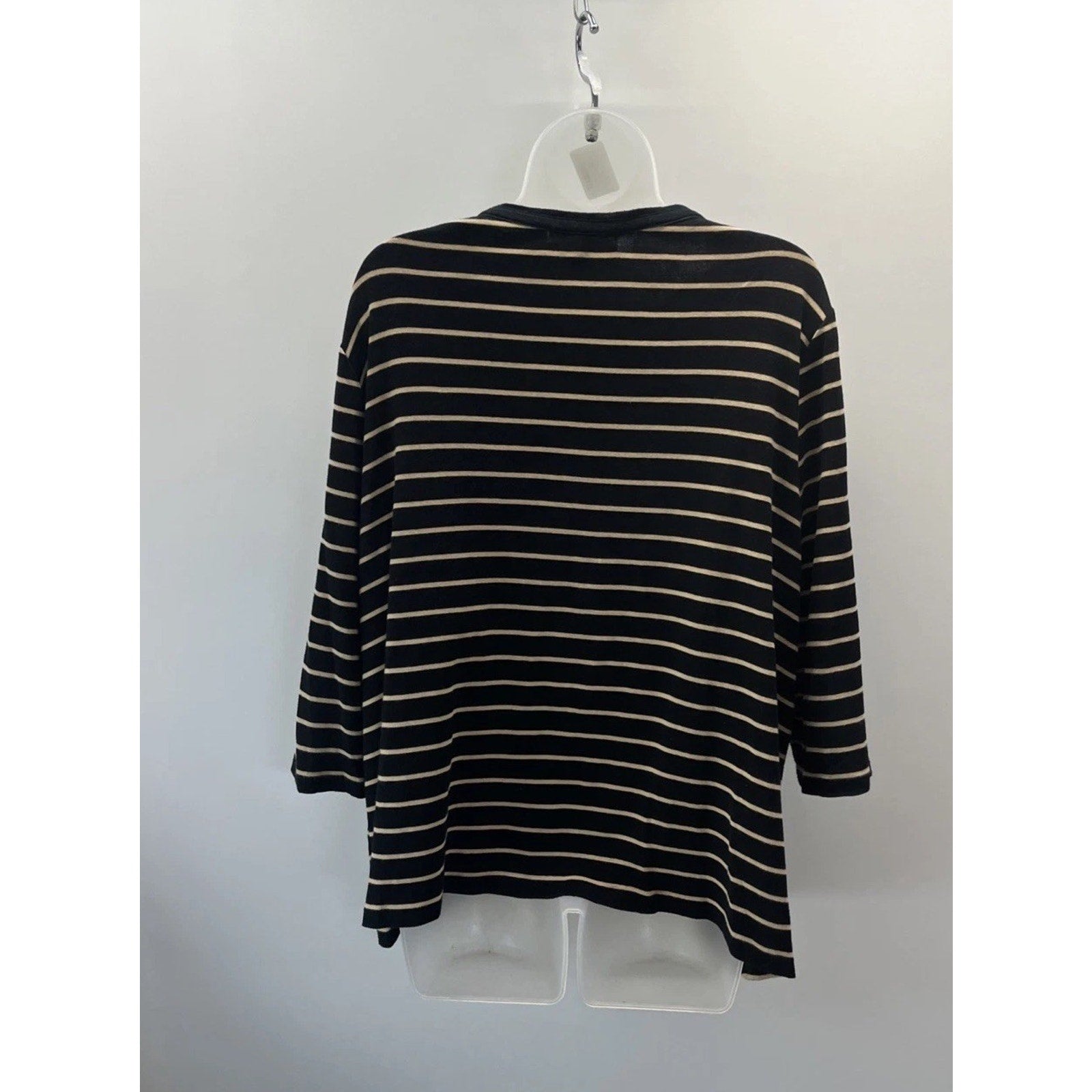 Lauren Ralph Lauren Womens 3/4 Sleeve Top 3X Gold Black Gold Shoulder Crest