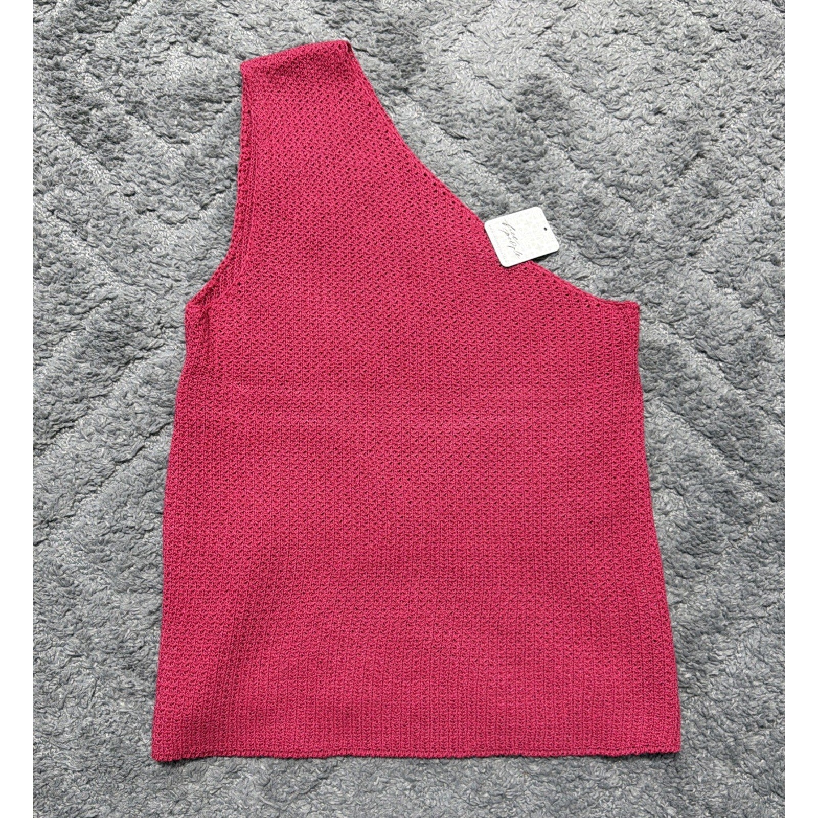 Free People Beach Condado Sweater Top Linen Blend Knit Tank Wild Rose Sz S NWT