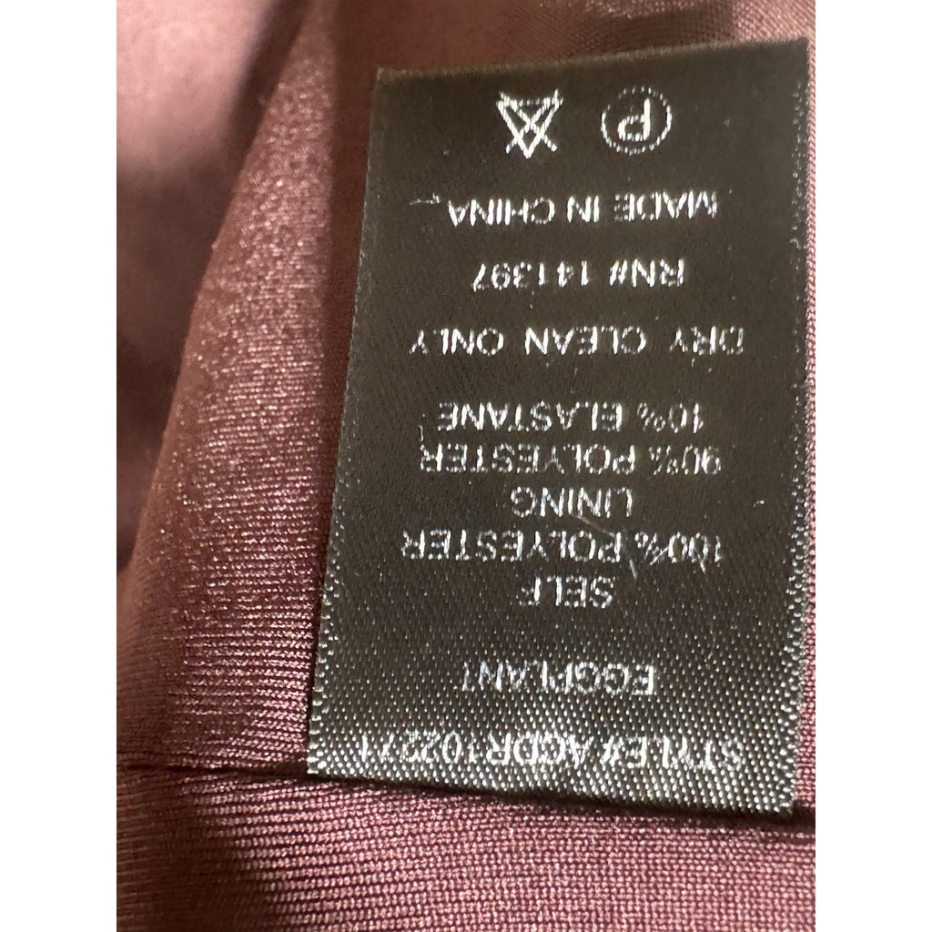 ASTR The Label One Shoulder Satin Midi Dress Mauve Plum Side Slit Cocktail M