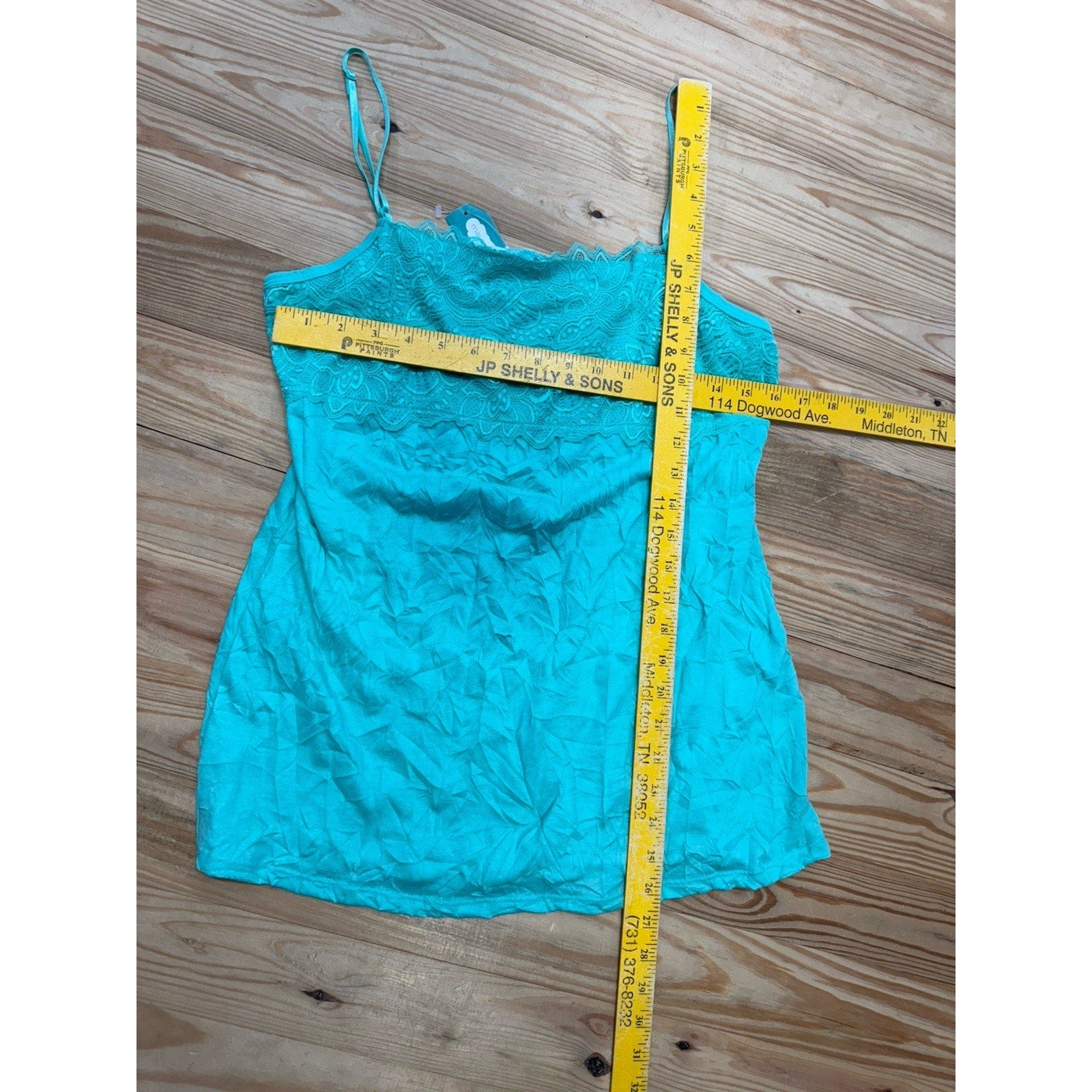 Maurices Green Lace Tank Top Camisole Lace Accent Sleeveless Women’s Size XL NWT