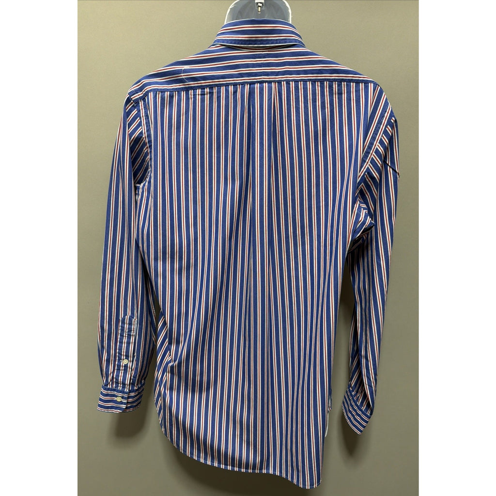Ralph Lauren Mens Striped Button Down Long Sleeve Dress Shirt M Classic Fit Prep