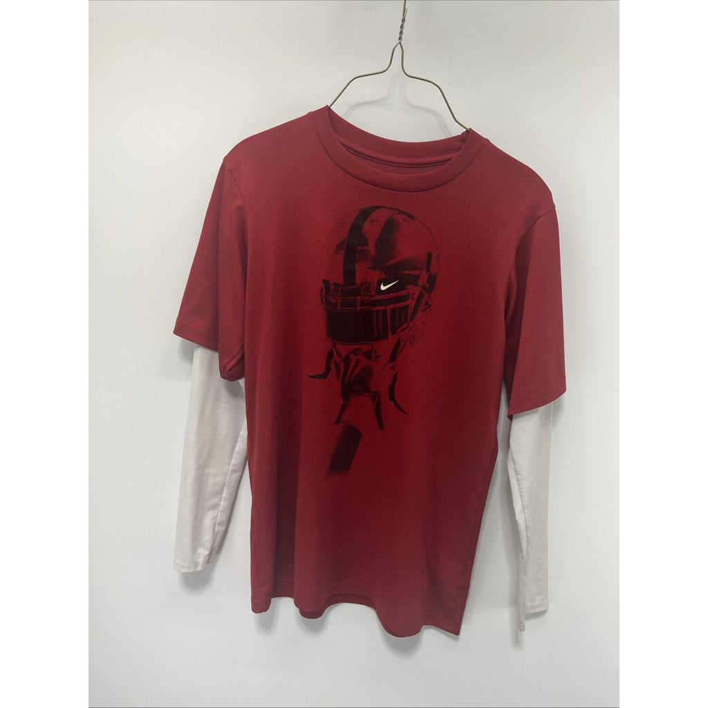 NIKE Dri Fit Long Sleeve T Shirt Youth - SIZE LARGE Red EUC