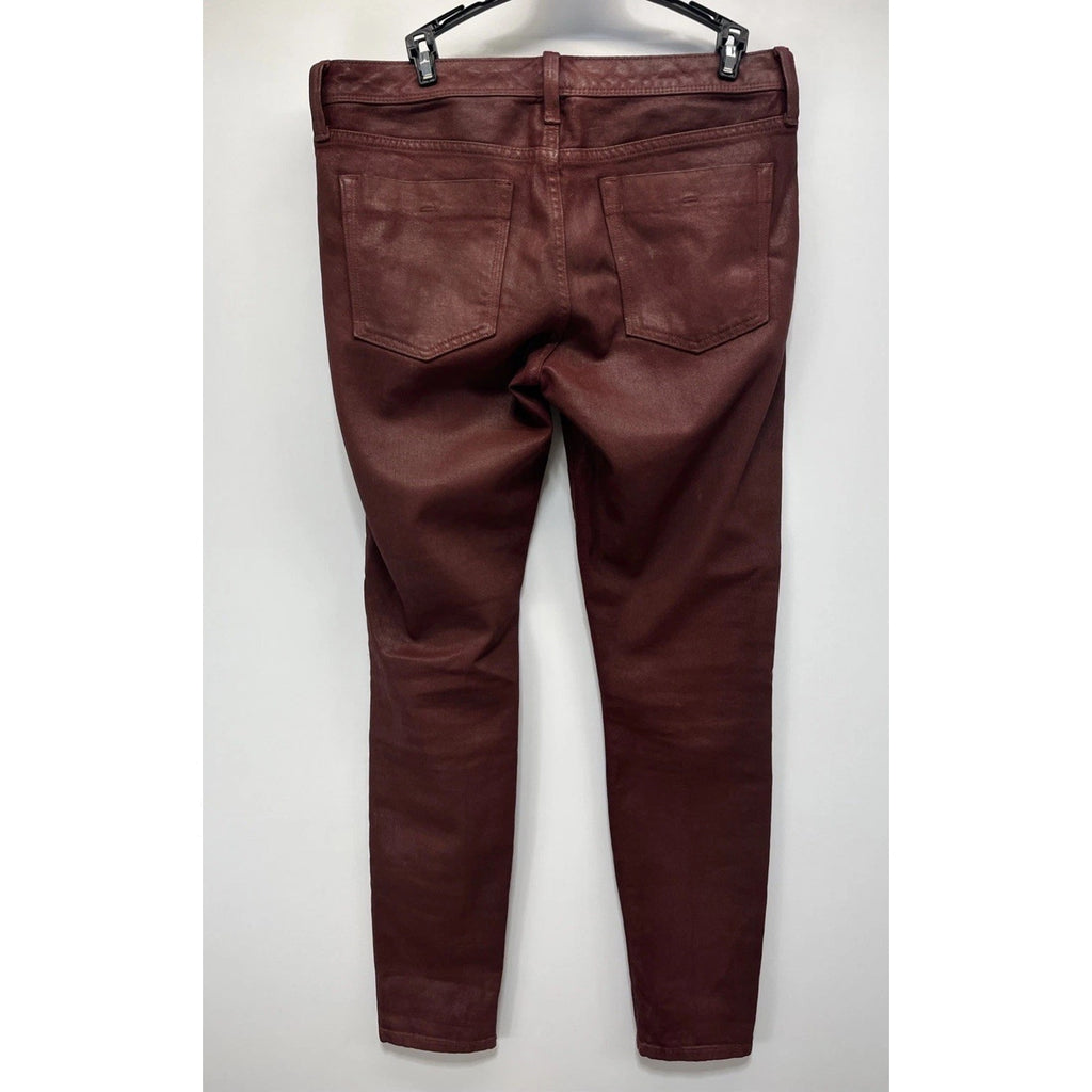 Banana Republic Women's Size 29 Long Red Coated Skinny Jeans Measured 32x32