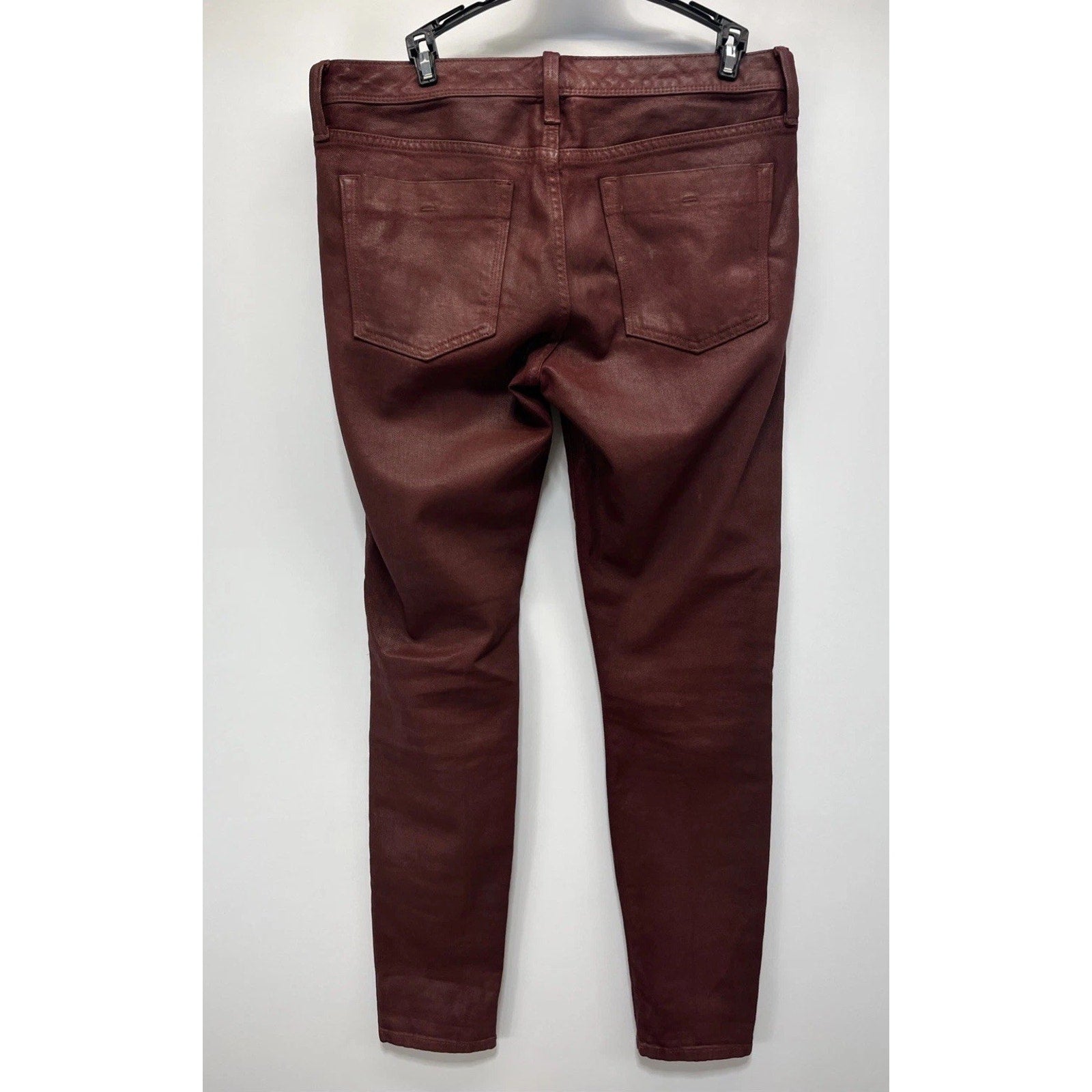 Banana Republic Women's Size 29 Long Red Coated Skinny Jeans Measured 32x32