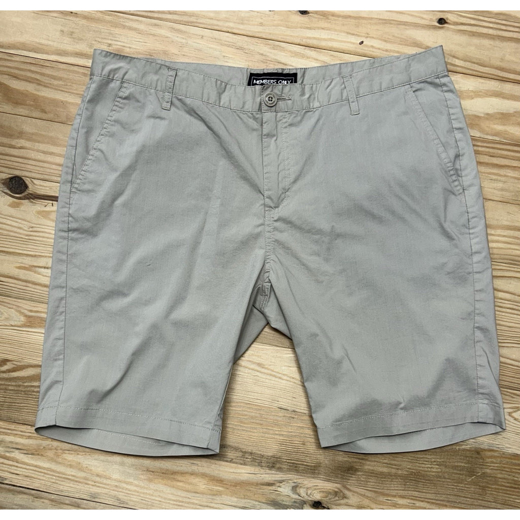 Members Only Shorts Mens Sz36 Chino Mid Rise Stretch Career Preppy 9" inseam .