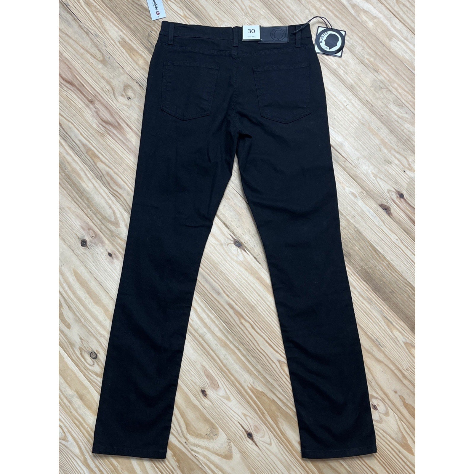 Rustic Dime Jeans Taper Fit Size 30 x 32 Black , Double knee (NWT)