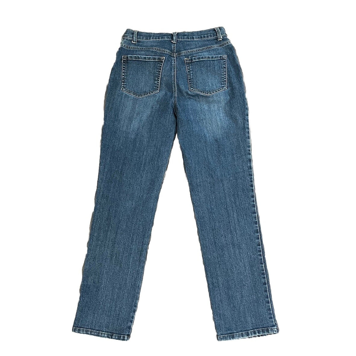 Gloria Vanderbilt Amanda Women's Midrise Distressed Blue Jeans Size 6 28X29 1/2