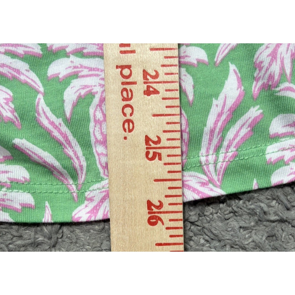 Crown & Ivy Pineapple Print Smock V-Neck Short Sleeve Top Womens L NWT