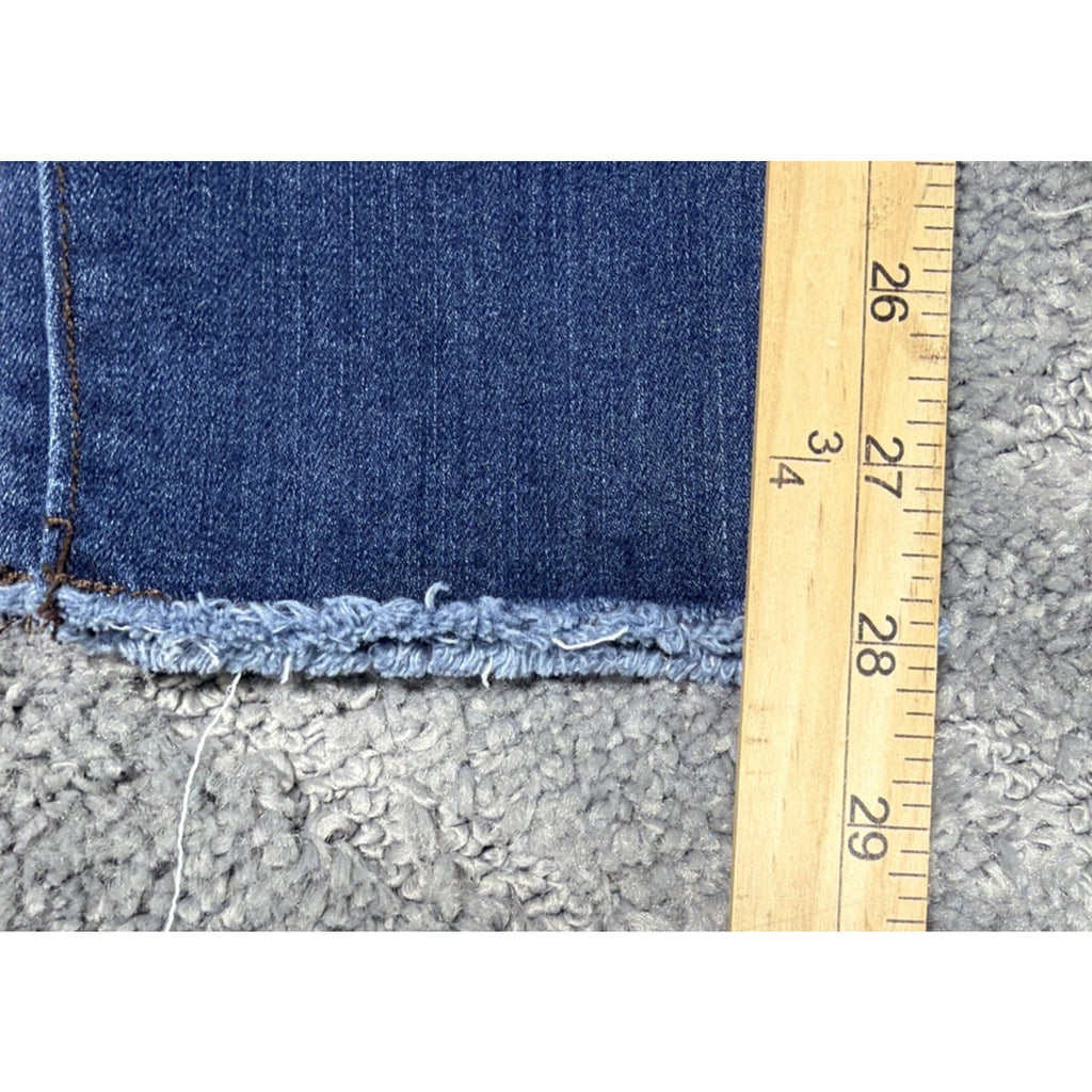 Judy Blue Jeans Womens 3/26 Blue skinny Fit High Rise Stretch Denim Raw Hem