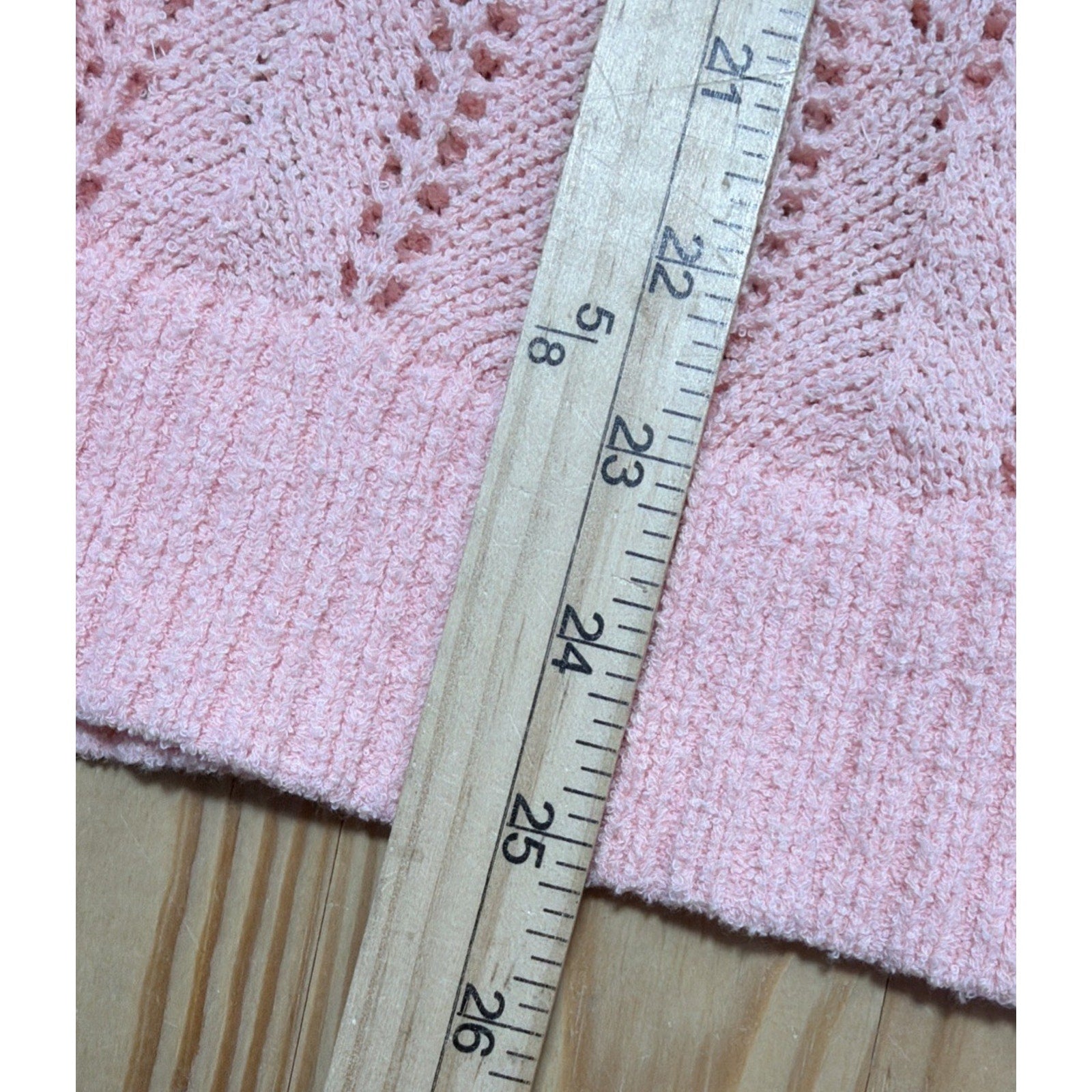 Torrid Pointelle Cardigan V-Neck Sweater Pink Torrid size 1 / 1X /