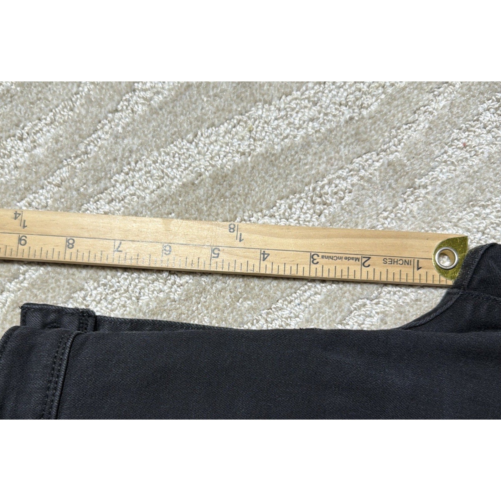 Flying Monkey Womens Mid Rise Slim Straight Jeans 25 Black Stretch Denim Raw Hem