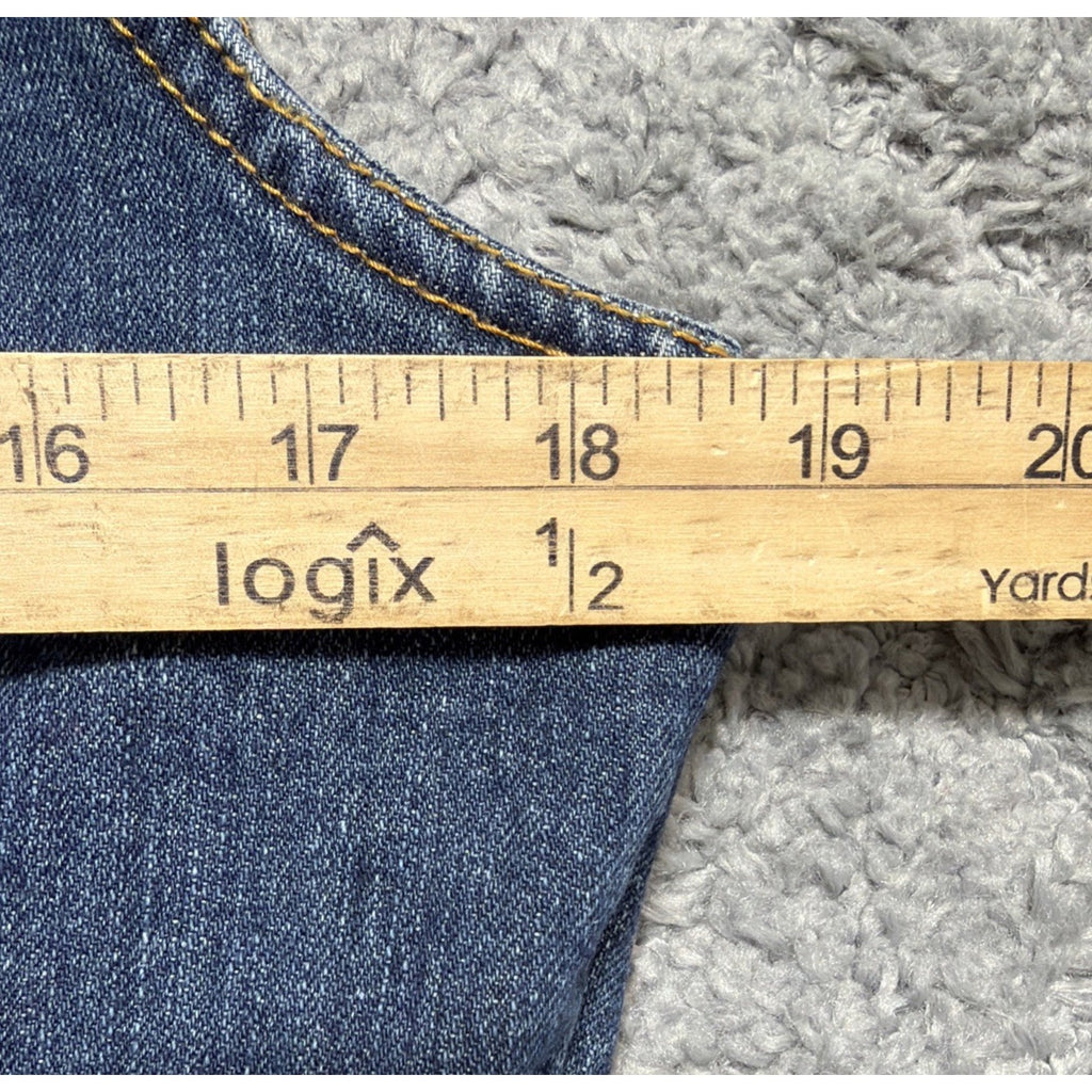 New Highway Jeans Blue Denim Jacket Cropped Vest Women's Juniors Size L