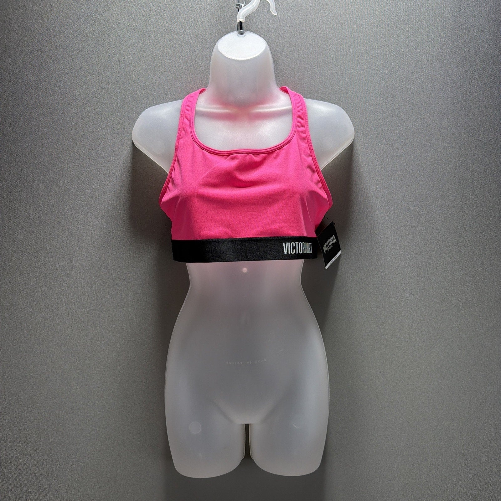 Victoria's Secret The Player VICTORIA SPORT Raceback Sport Bra Pink Size L NWT