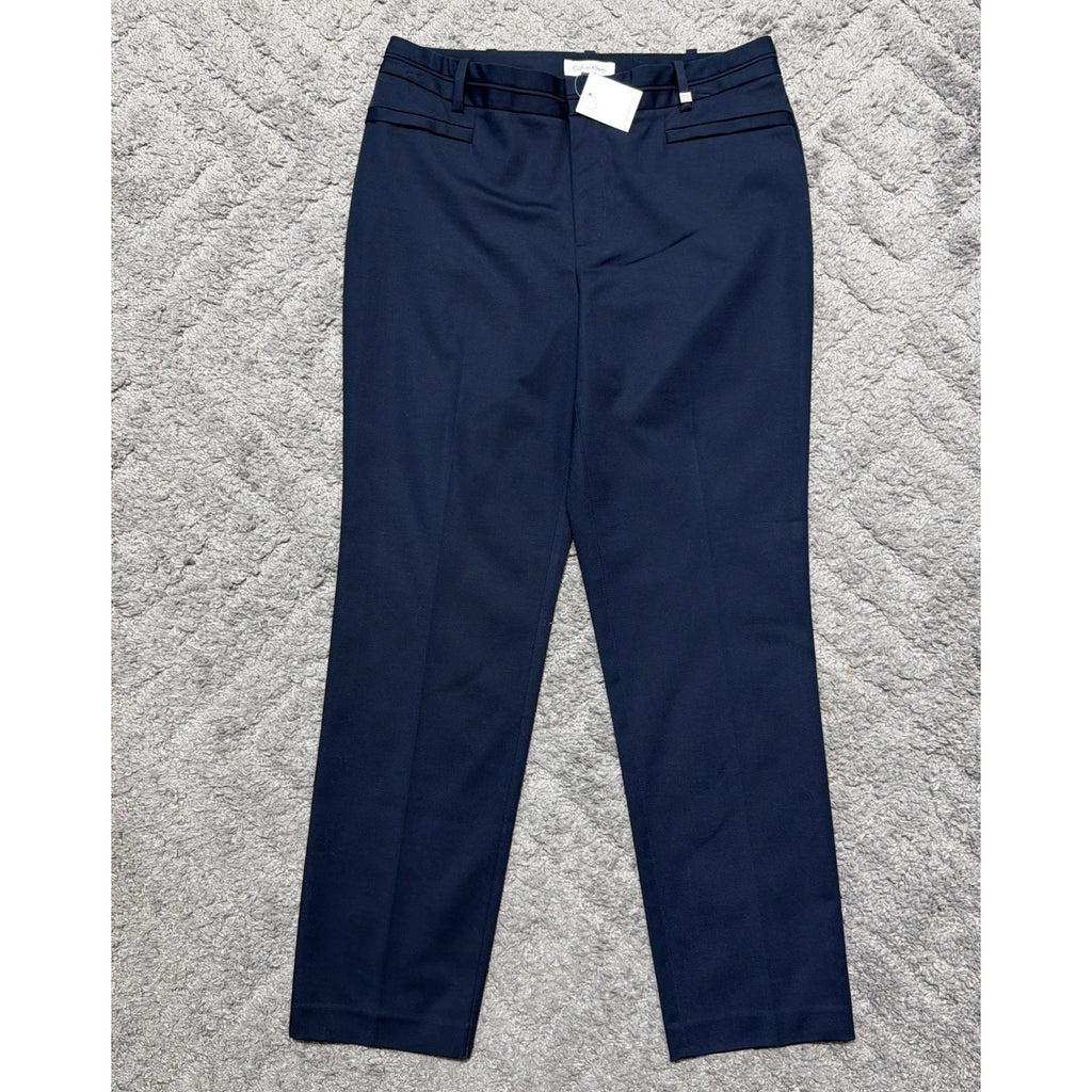 Calvin Klein Collection Women 10 Dress Pants Blue Green Trouser Suit Formal NWT